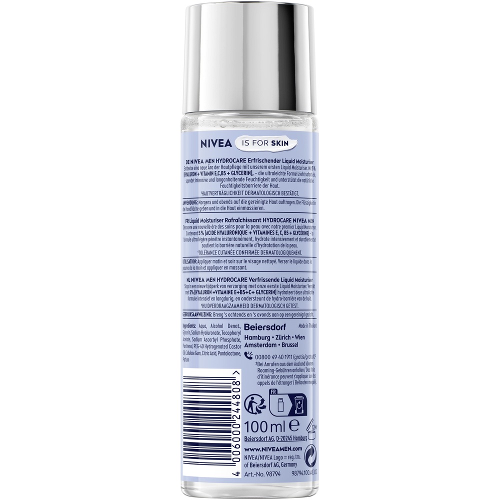 Nivea Men Feuchtigkeitsgel »NIVEA MEN HydroCare Erfrischender Liquid Moisturizer«