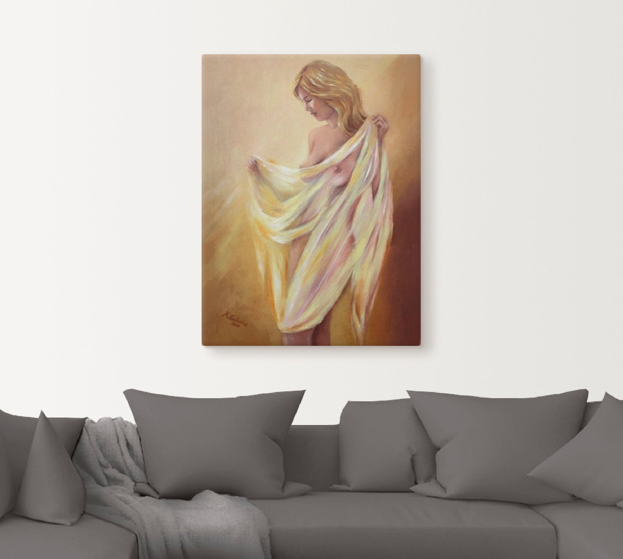 Artland Wandbild »Akt mit Tuch« Frau 1 Stk. tlg. als Leinwandbild, Poster, günstig online kaufen