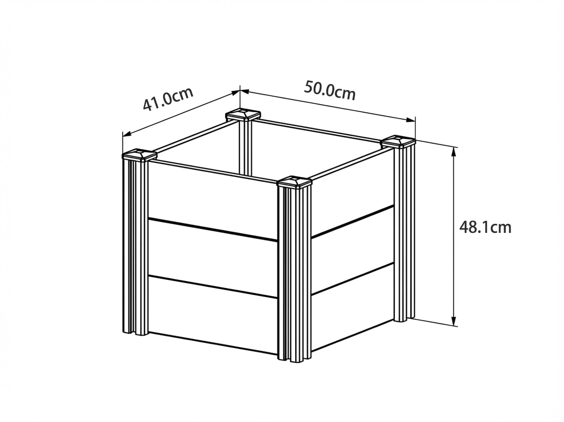 KONIFERA Hochbeet »Kunststoff, verschiedene Größen« Holzoptik