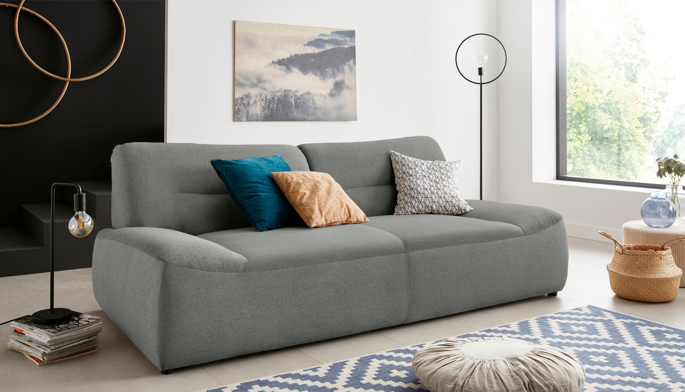 DOMO collection 2,5-Sitzer »Cesena modern, elegant und zeitlos, komfortabel, flache Armlehnen«, fester Sitzkomfort