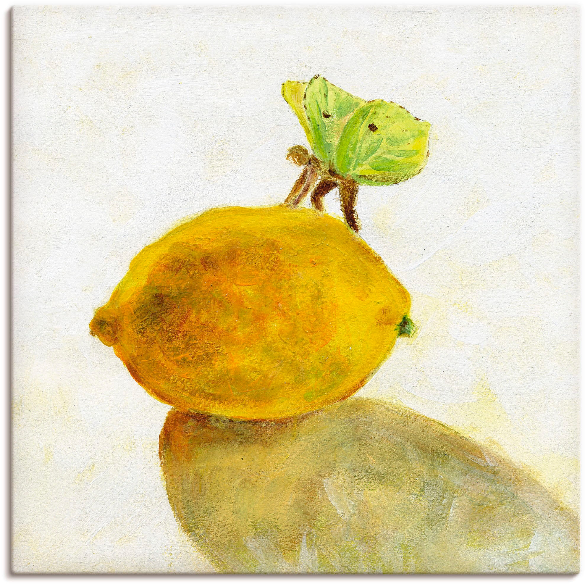 Leinwandbild ARTLAND "Sich wiederfinden", gelb (farbe bild(er): gelb), B:70cm H:70cm, Bilder