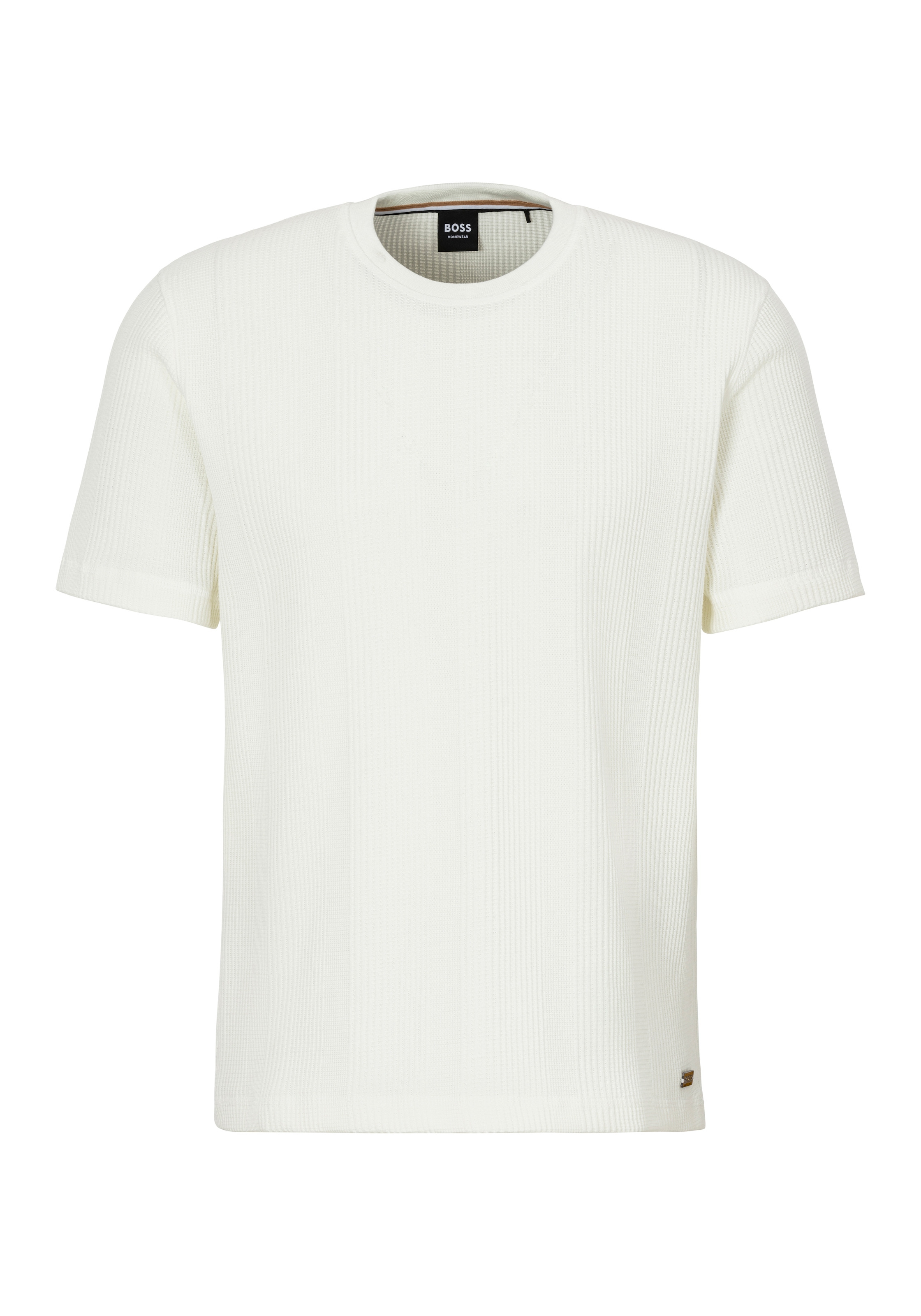 BOSS T-Shirt »Structure T-S«, mit Metall-Label