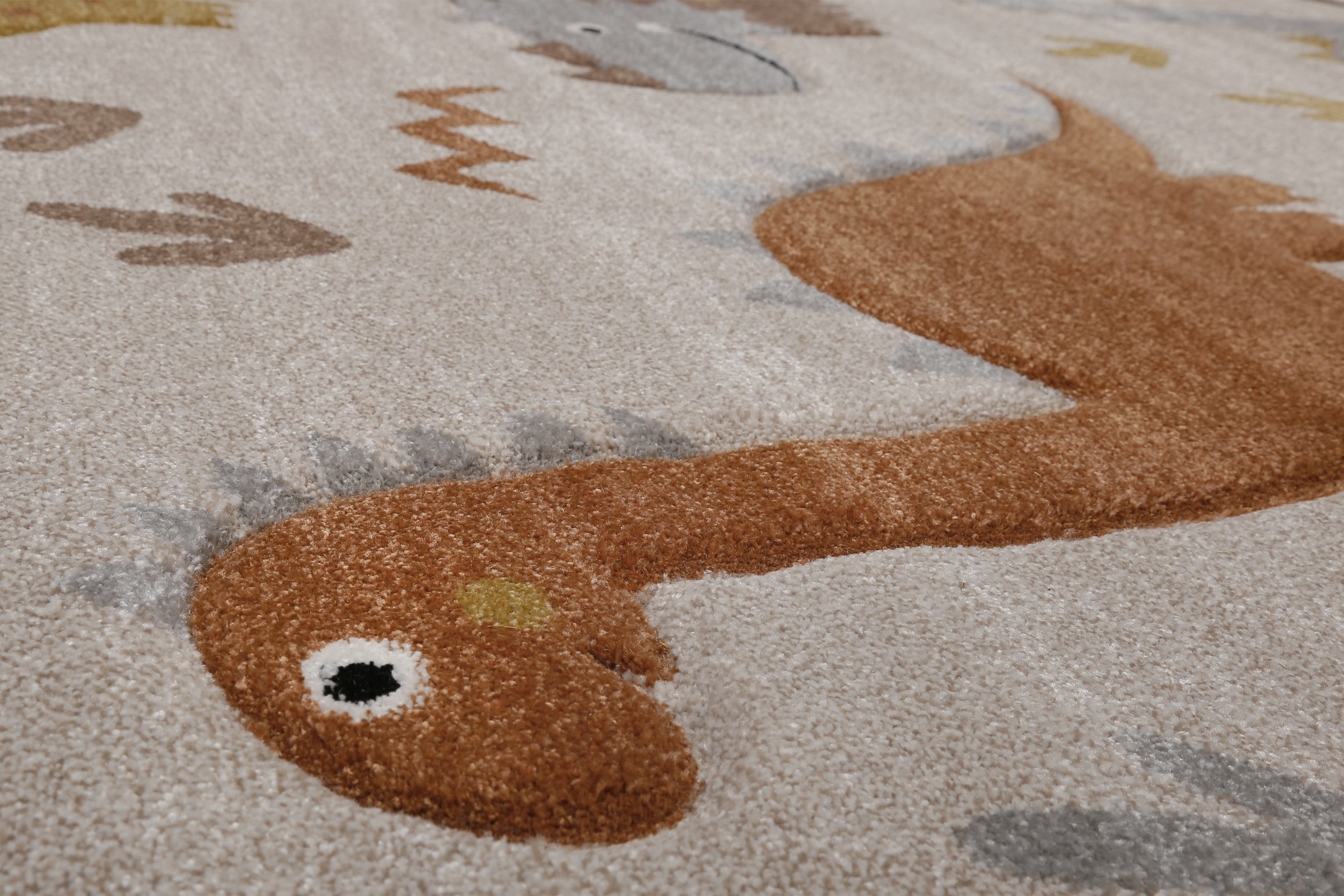 SMART KIDS Kinderteppich »T-Rex & Friends«, rechteckig, 10 mm Höhe, Moderner Spielteppich, strapazierfähig, pflegeleicht, Konturenschnitt