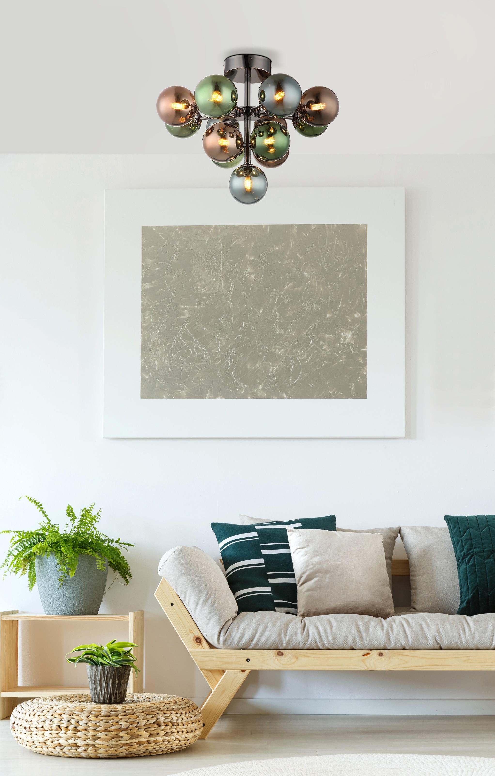 GLOBO LIGHTING Deckenleuchte »GRAPPY« G9 1 Stk. Deckenlampe Wohnzimmer-Leuc günstig online kaufen