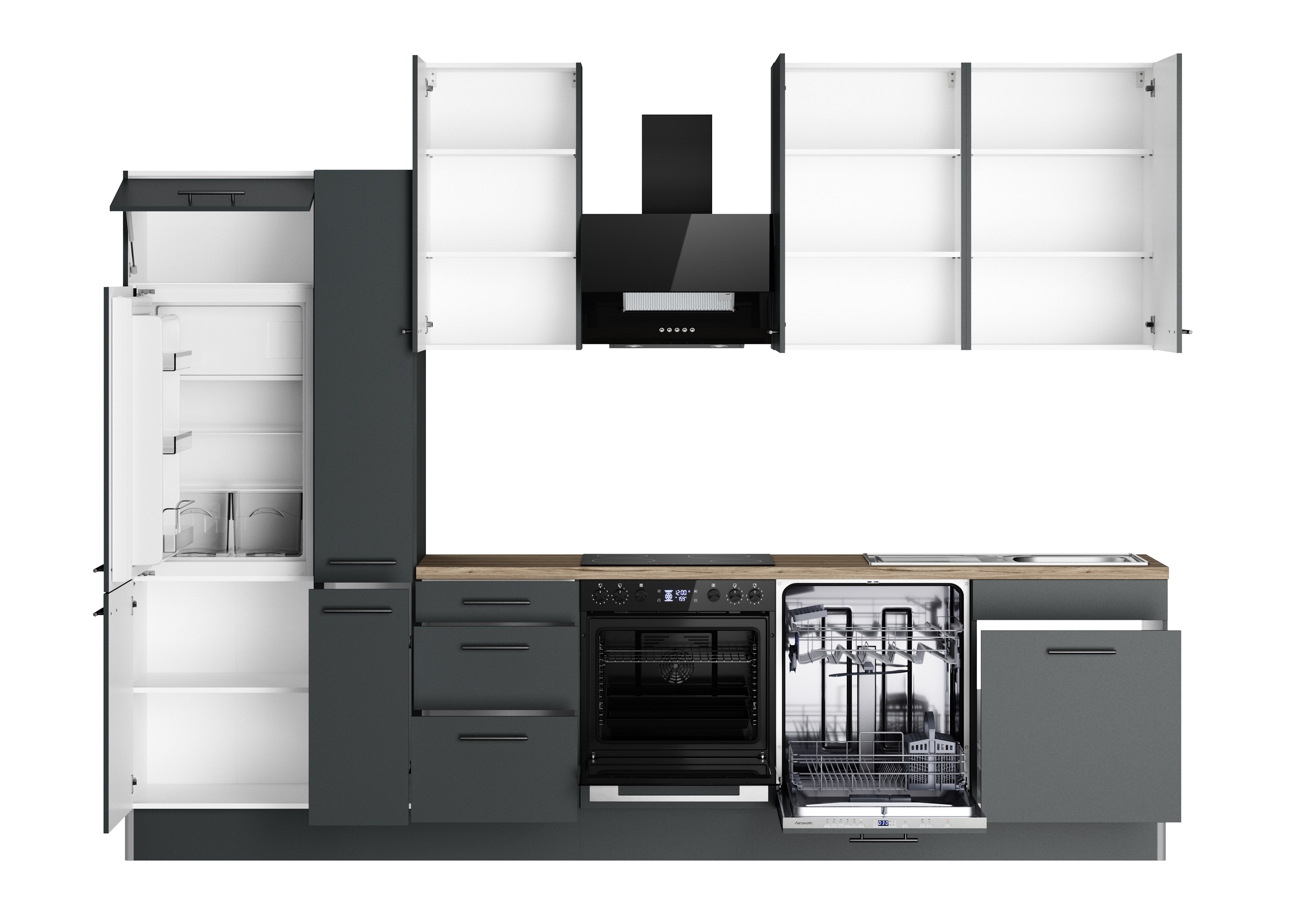 OPTIFIT Küchenzeile »Fiona«, Breite 320 cm, mit Hanseatic-E-Geräten,in Premium oder Basic
