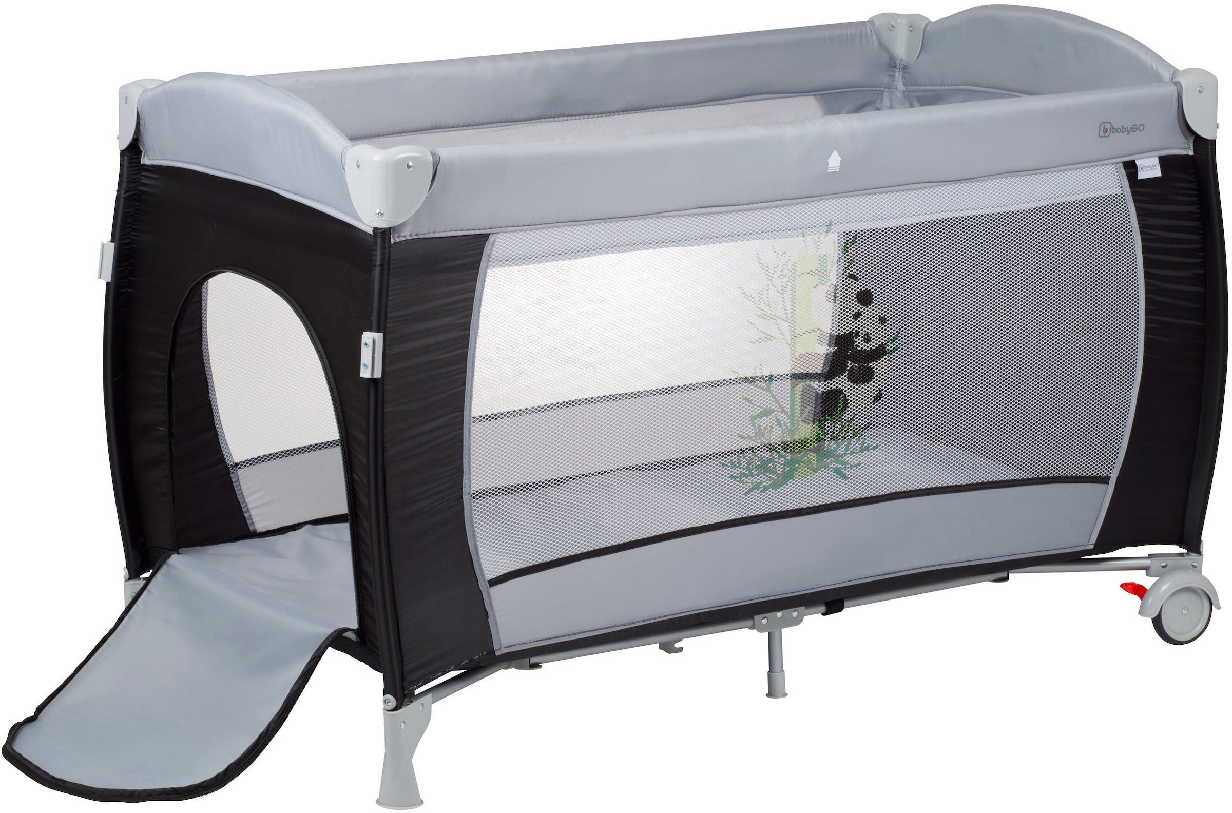 BabyGo Baby-Reisebett »Sleeper Deluxe, black«, mit Musik-Mobile