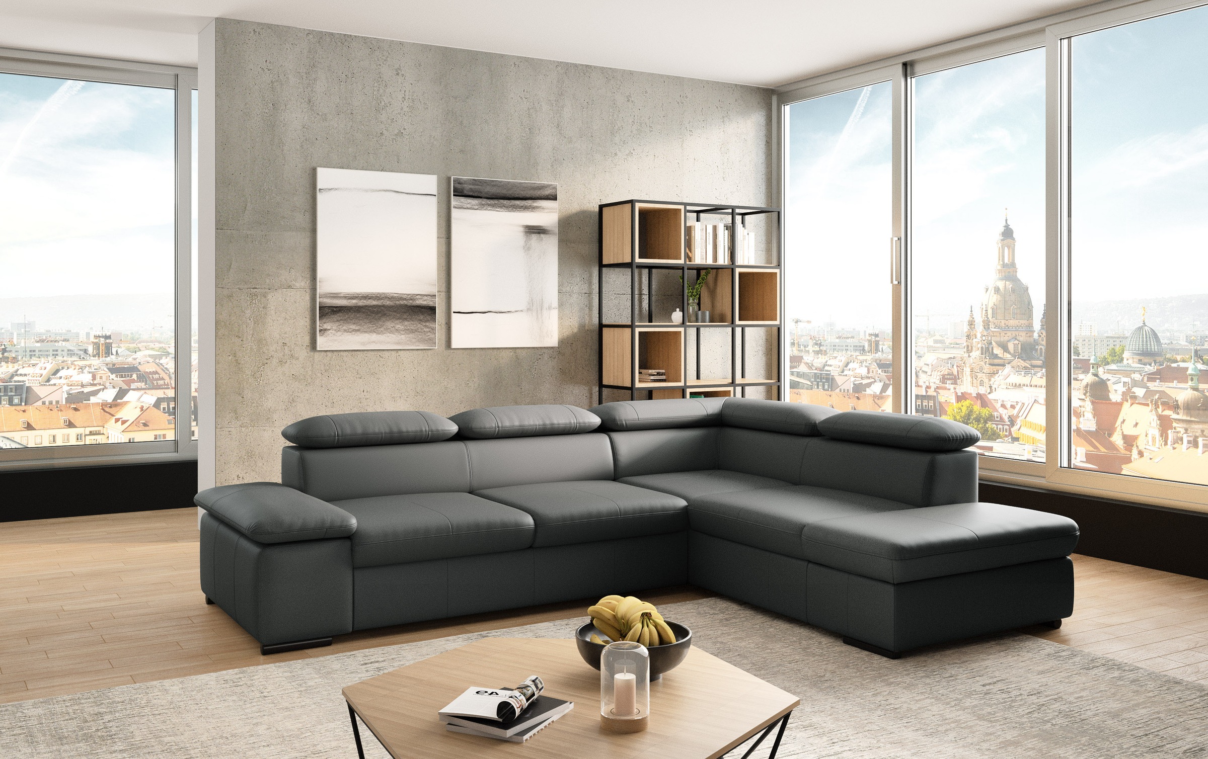 sit&more Ecksofa »Alcudia L-Form«, mit Armteilverstellung, optional Kopfteilverstellung und Bettfunktion