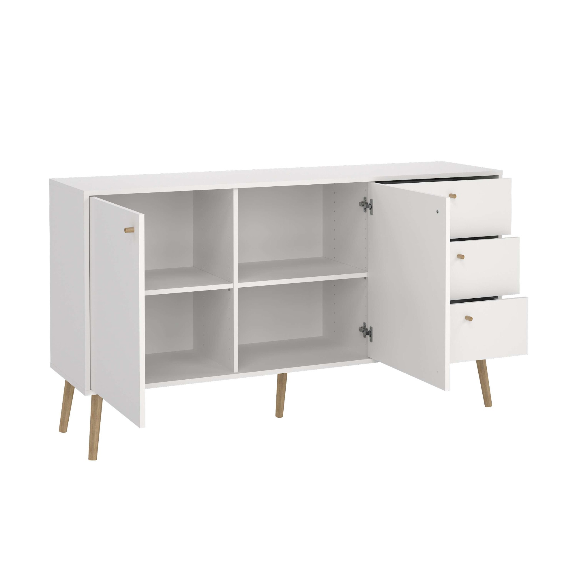 andas Sideboard »Bodo, Aufbewahrung, Schubladenschrank, Sideboard,«, Kommode mit 2 Türen, 3 Schubladen, Breite 147 cm
