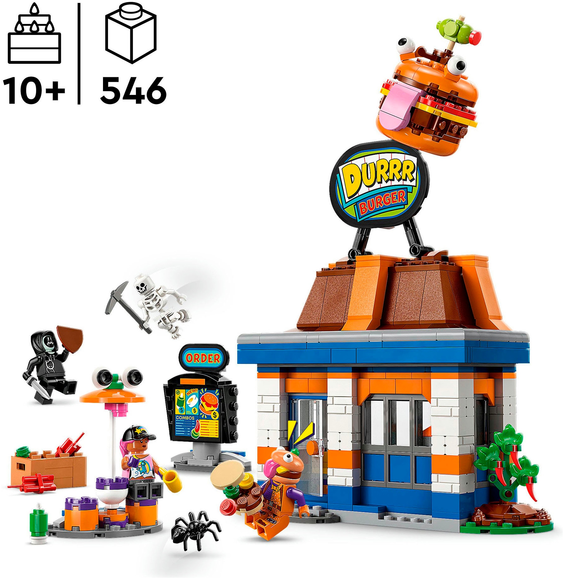 LEGO® Konstruktionsspielsteine »Durrr Burger Restaurant (77076), LEGO Fortnite«, (546 St.), Made in Europe