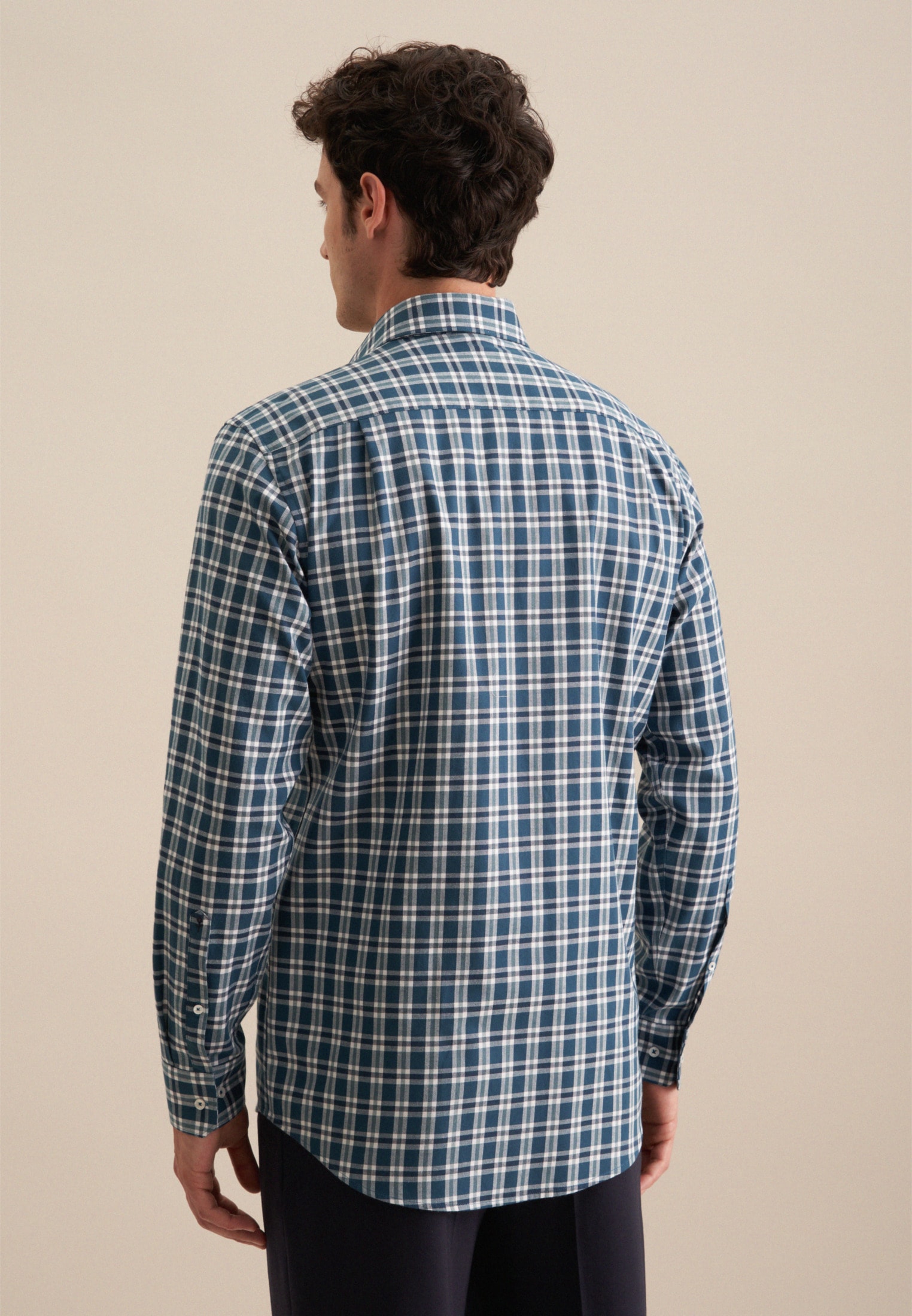 seidensticker Flanellhemd »Regular«, Regular Langarm Button-Down-Kragen Karo