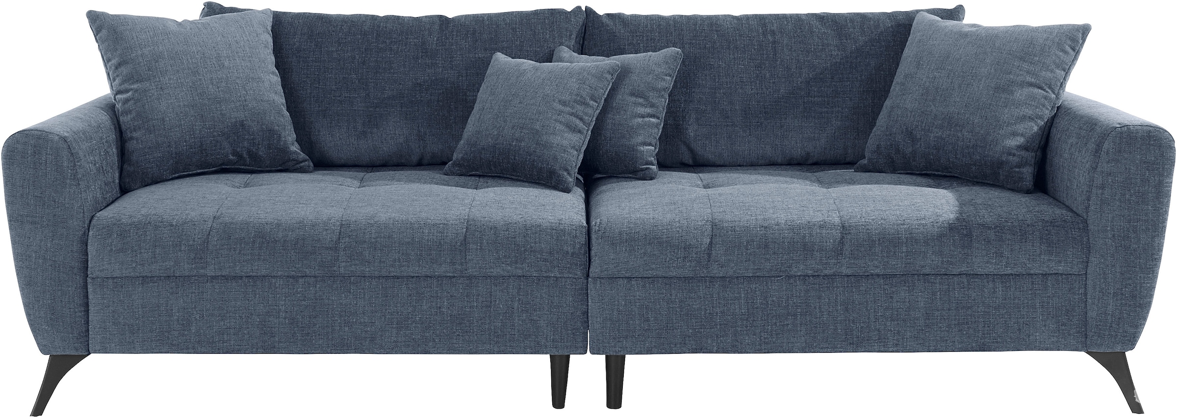 INOSIGN Big-Sofa »Lörby«, auch Rechnung im Kissen Aqua feine lose clean-Bezug, Steppung kaufen auf mit Sitzbereich