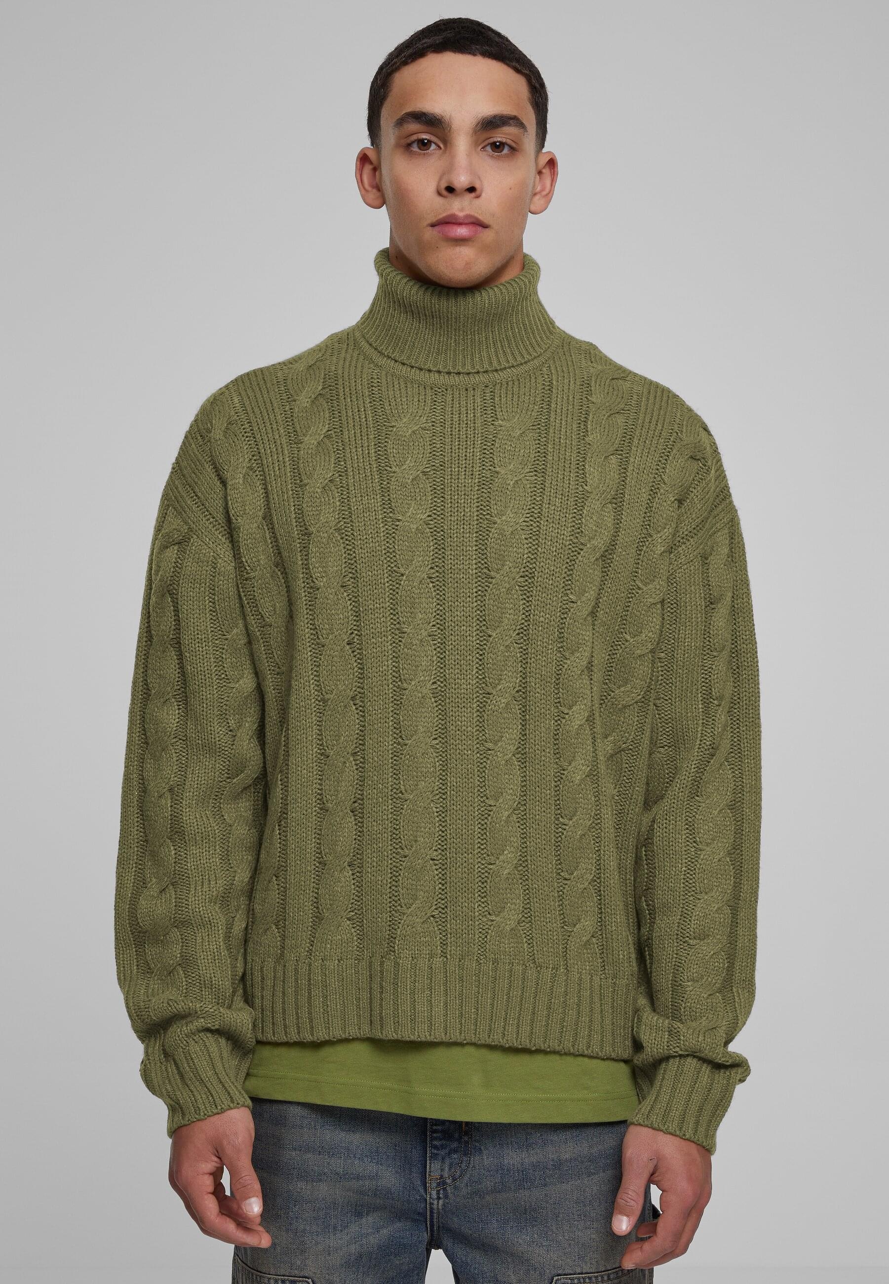 URBAN CLASSICS Rundhalspullover »Urban Classics Herren Boxy Roll Neck Sweater« 1 Stk. tlg.