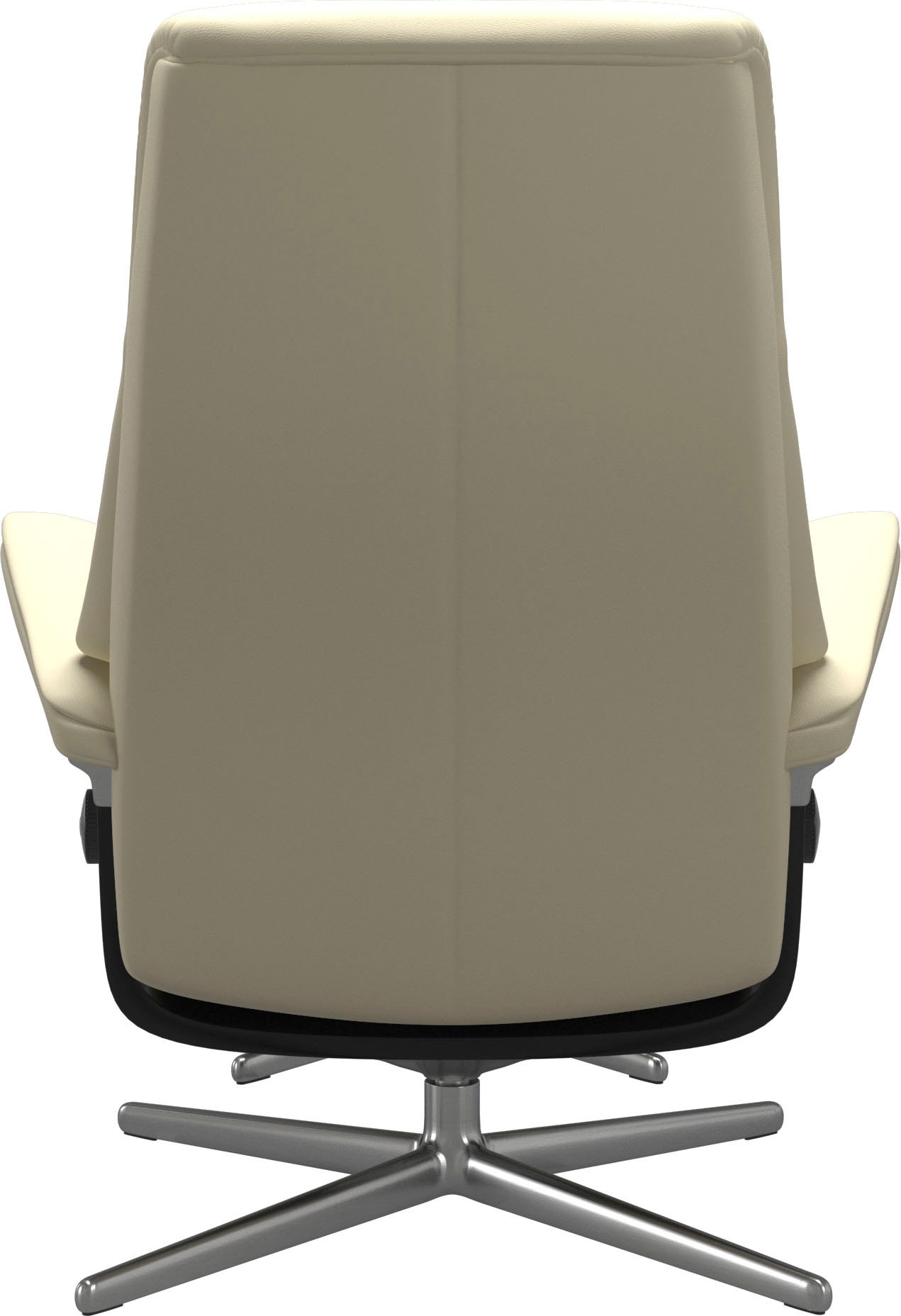 Stressless® Relaxsessel »View«, (Set, Relaxsessel mit Hocker), mit Hocker, mit Cross Base, Größe S, M & L, Holzakzent Schwarz