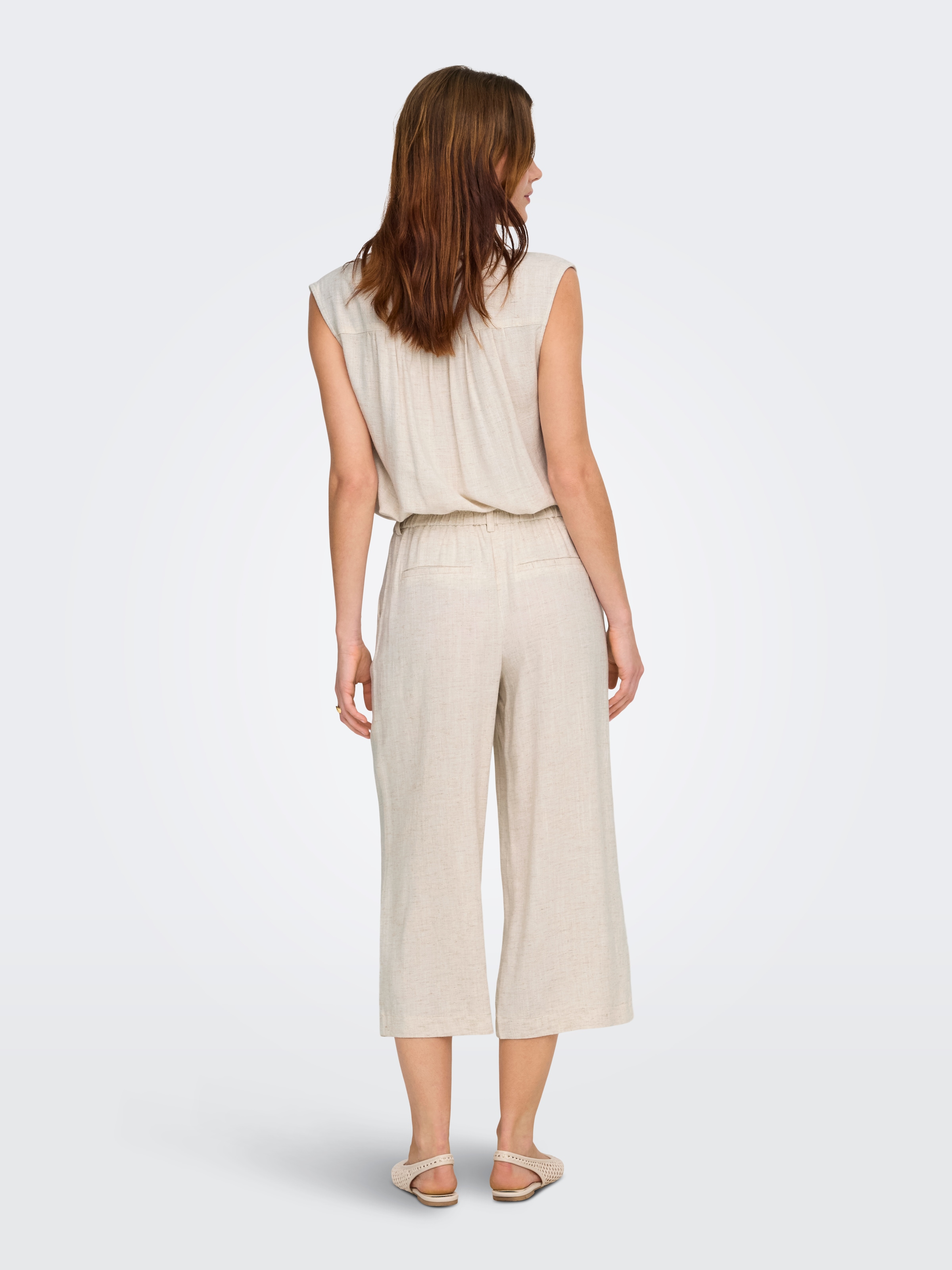 ONLY Culotte »ONLSIESTA HW LIN BL CLEAN CULOT PNT NOOS«  mit Leinen