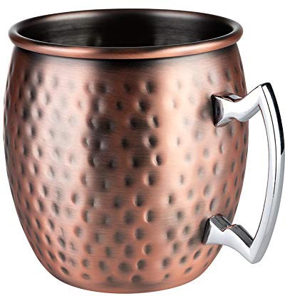Buddy's Becher »Buddy´s Bar«, (Set, 2 tlg.), Moscow Mule Becher, 500 ml, hochwert. Edelstahl, Hammerschlag-Effekt
