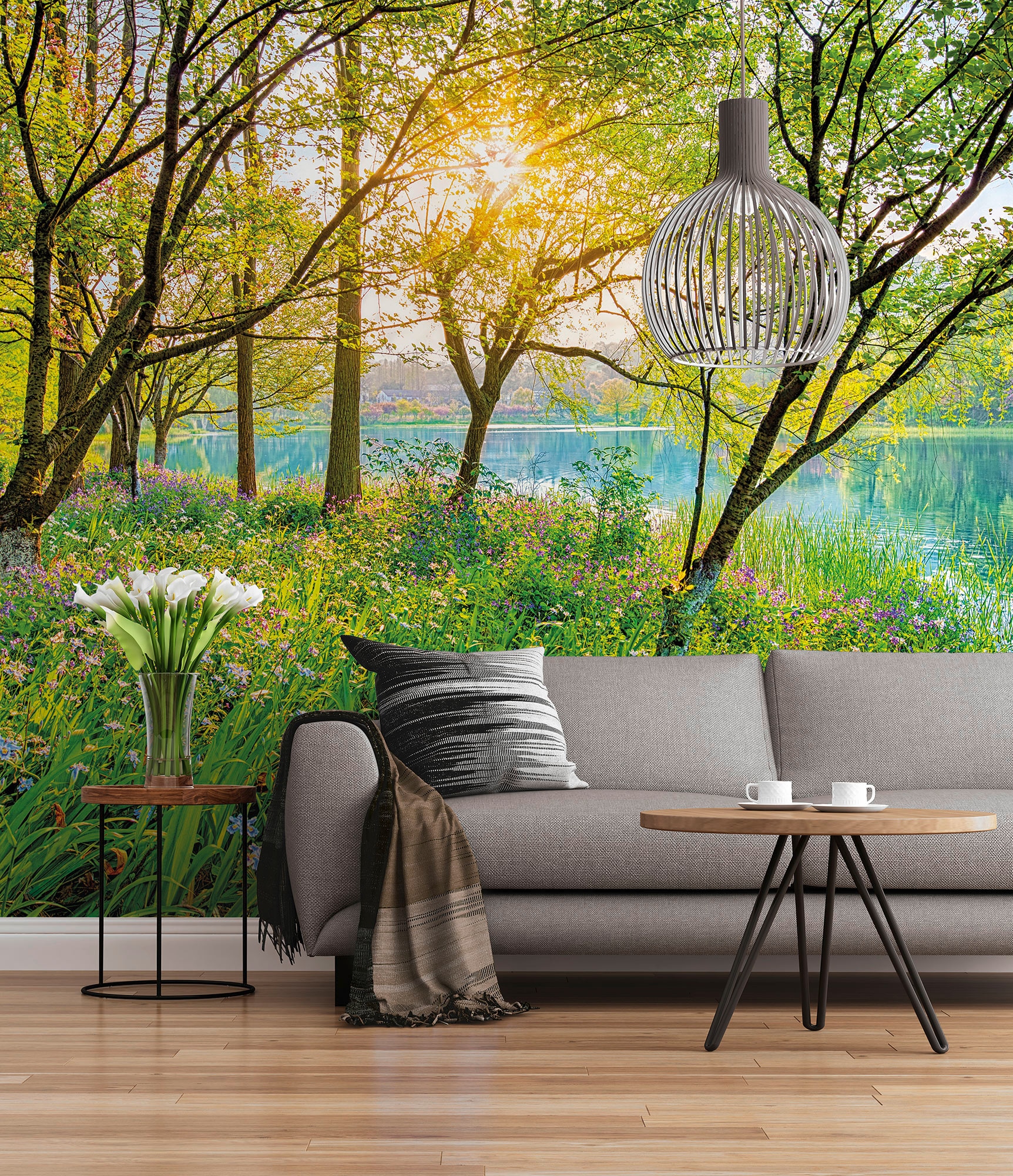 Komar Fototapete »Spring Lake - Größe 368 x 254 cm«, bedruckt, Wohnzimmer, günstig online kaufen