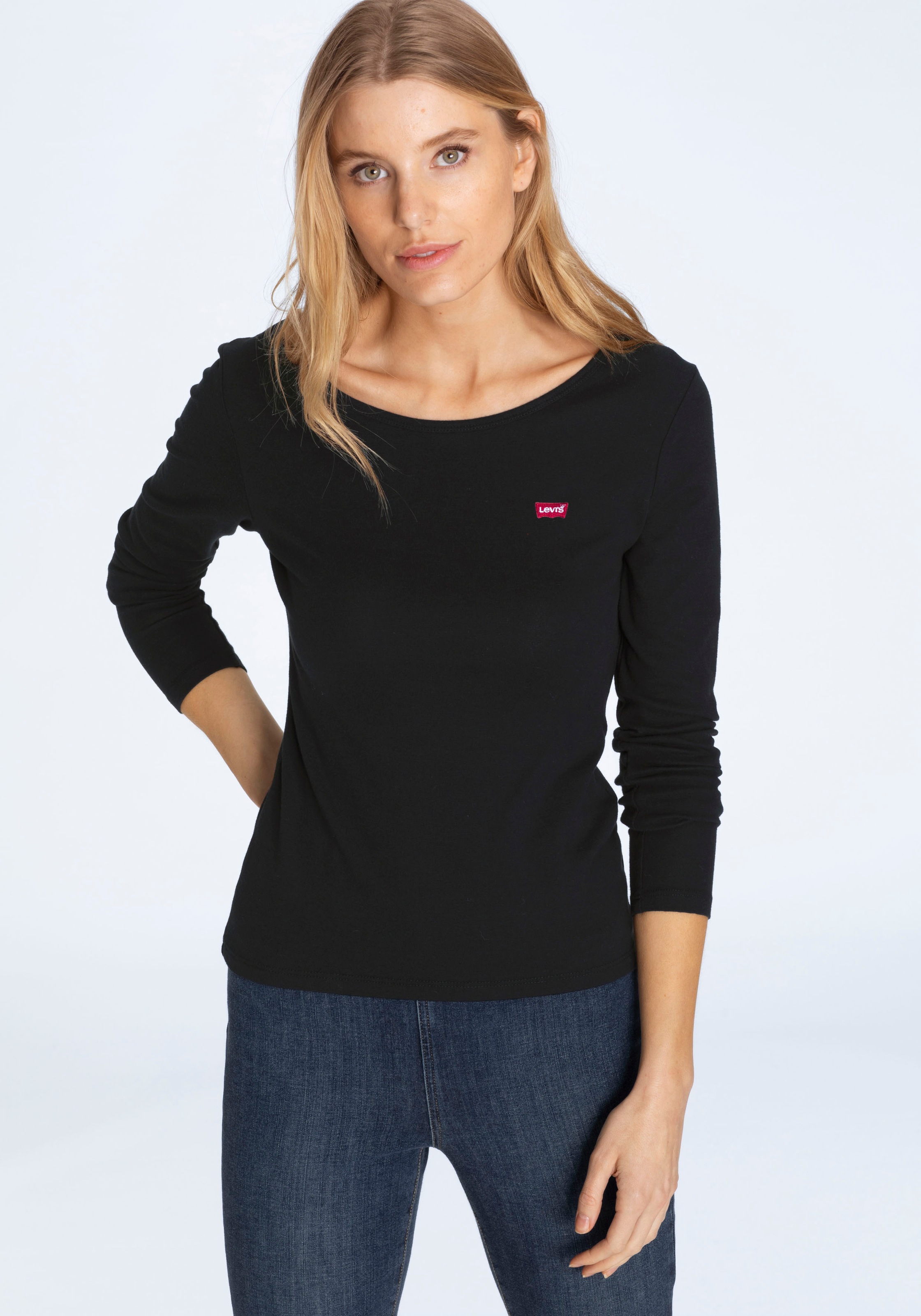 Levi's® Langarmshirt »LS 2 Pack Tee«, (Packung, 2 tlg.), mit Batwing Logo-Stickerei