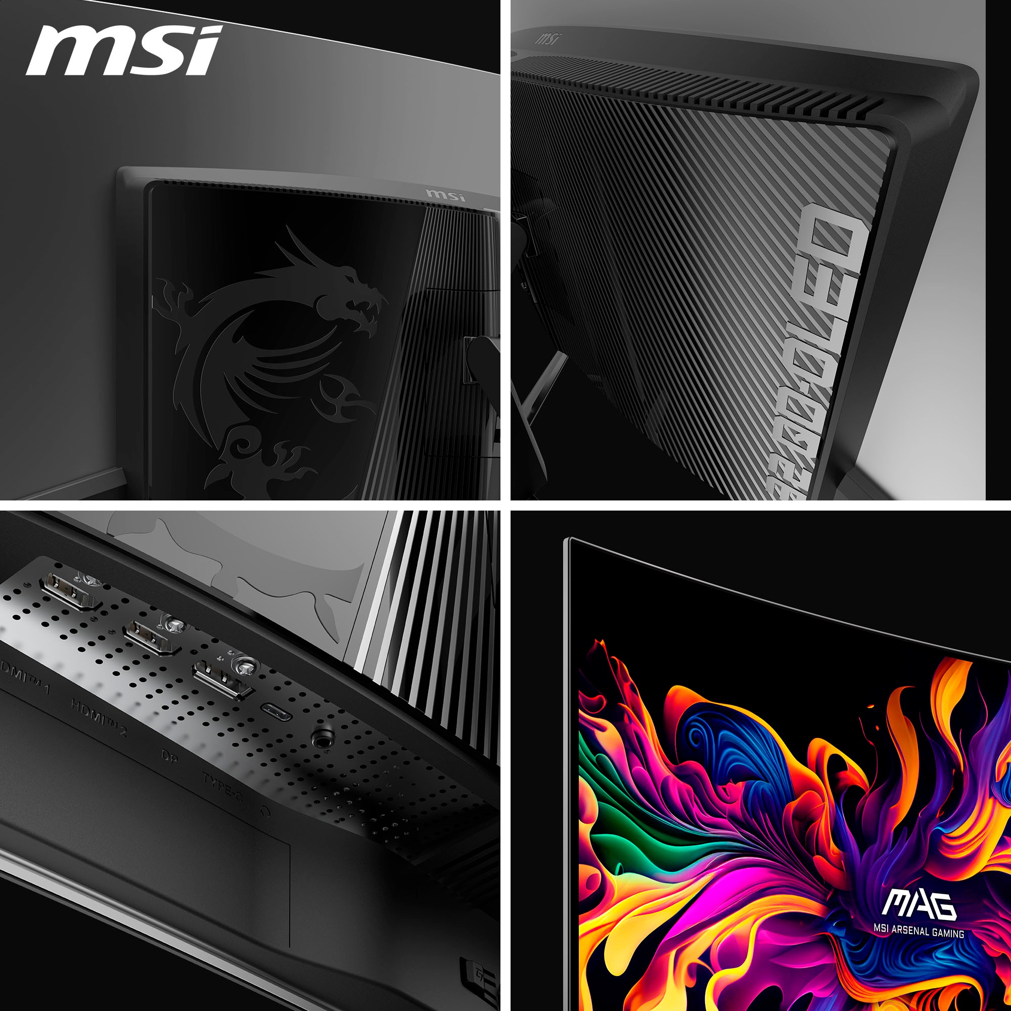 MSI Gaming-Monitor »MAG 321CUP QD-OLED«, 80 cm/32 Zoll, 3840 x 2160 px, 4K Ultra HD, 0,03 ms Reaktionszeit, 165 Hz