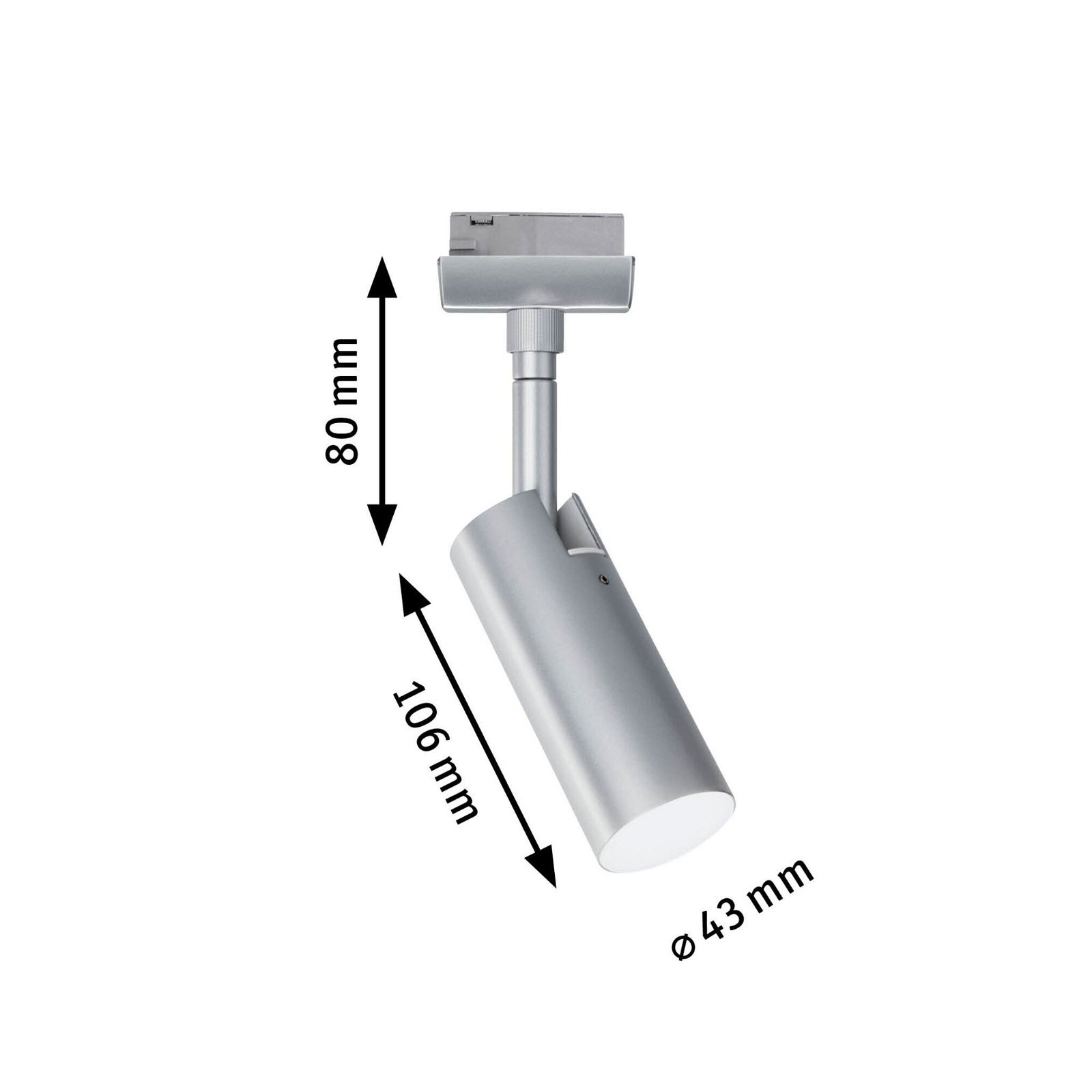 Paulmann Schienensystem-Leuchten »URail Schienenspot Tubo Einzelspot 234lm 4,5W 4000K 230V Chrom matt«