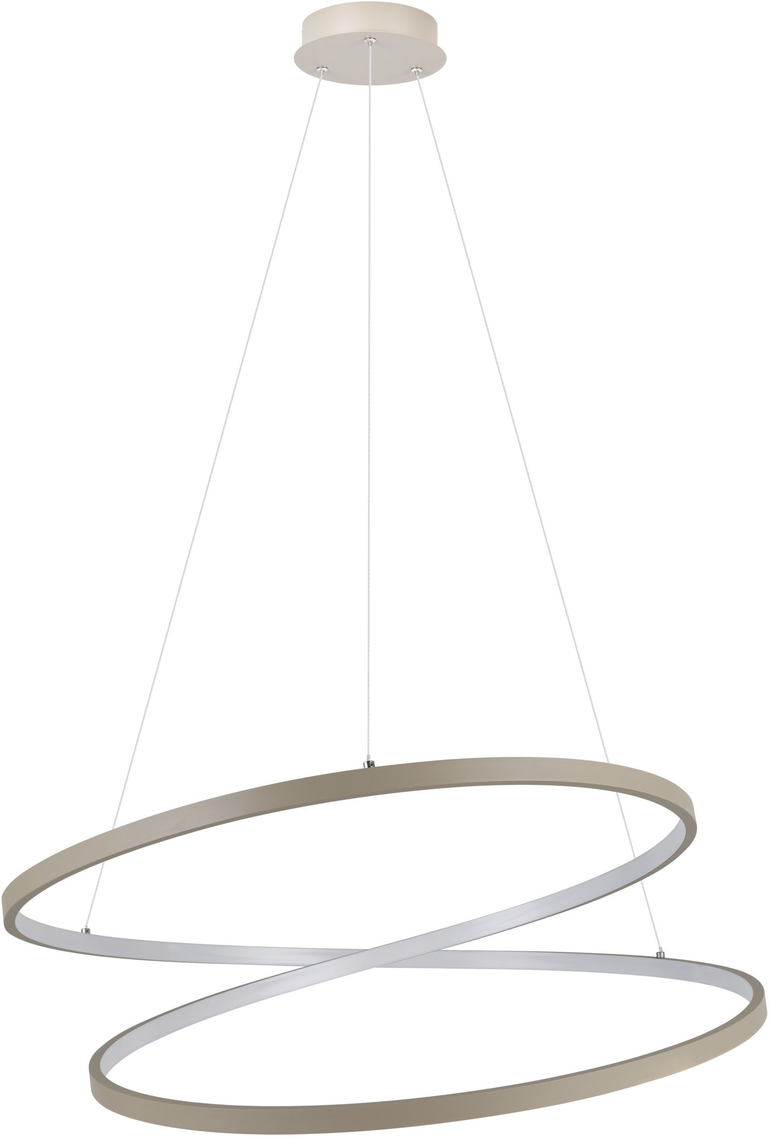 EGLO Hängeleuchte »RUOTALE Pendellampe - Alu, Stahl - LED - 42W - IP20« LED-Modul 1 Stk. Warmweiß Hängelampe, Deckenlampe, Wohnzimmer, Esszimmer, H150 x Ø70 cm