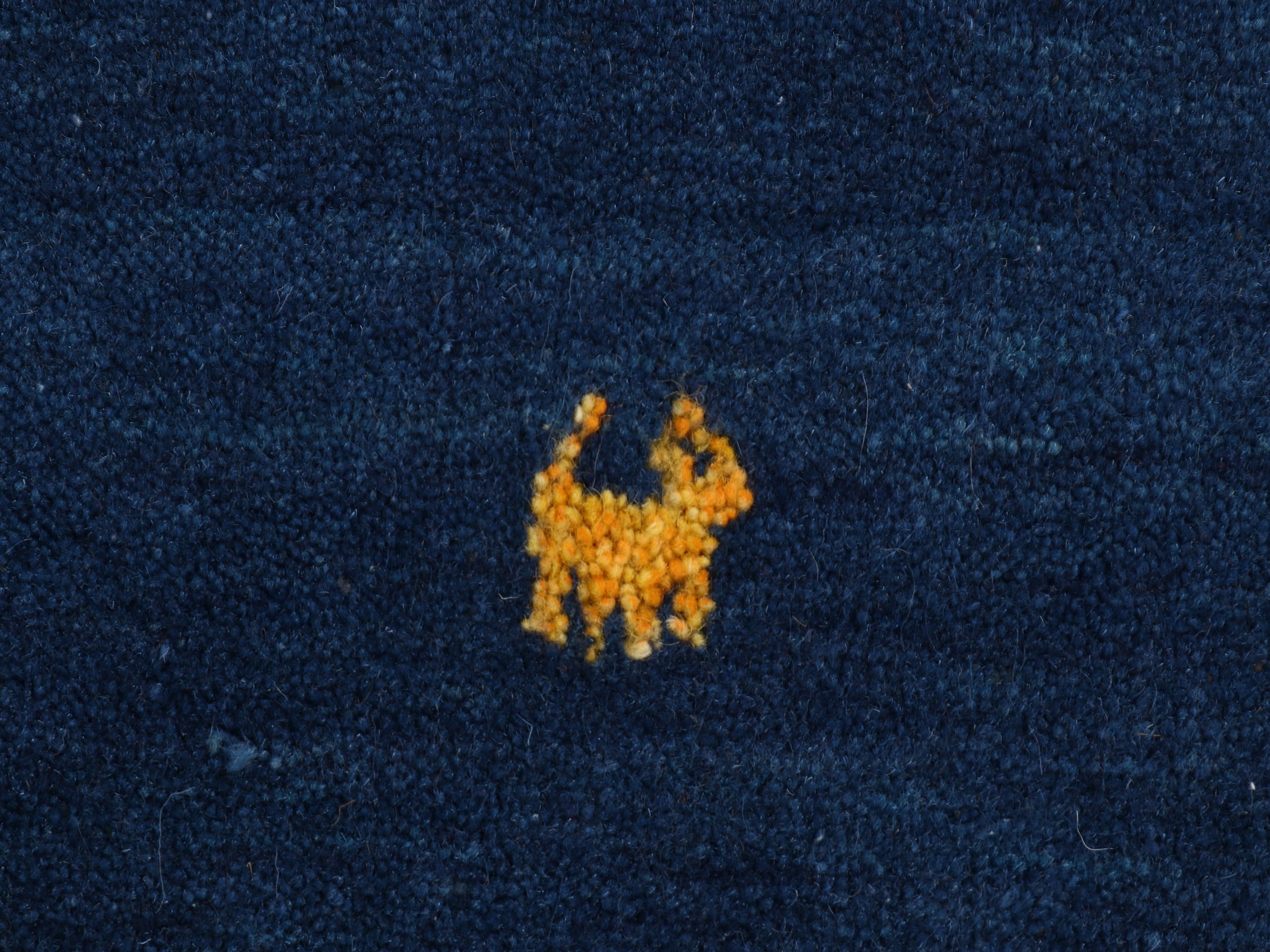 carpetfine Wollteppich »Gabbeh-Uni«, quadratisch, 15 mm Höhe, reine Wolle, handgewebt, Gabbeh Loom Tiermotiv, Sonderform Quadrat