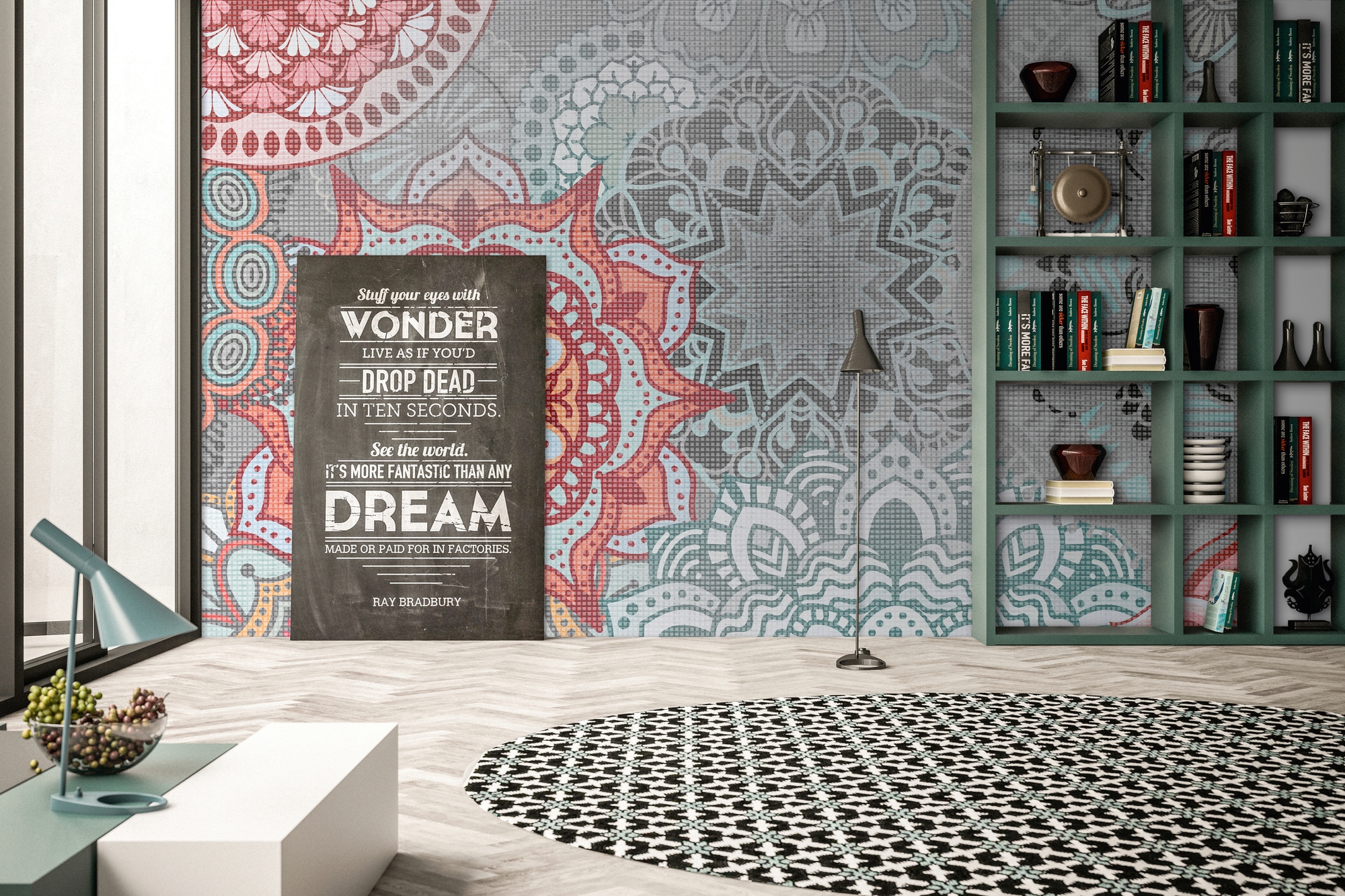 Architects Paper Fototapete »Mandala Artwork«, Vlies, Wand, Schräge