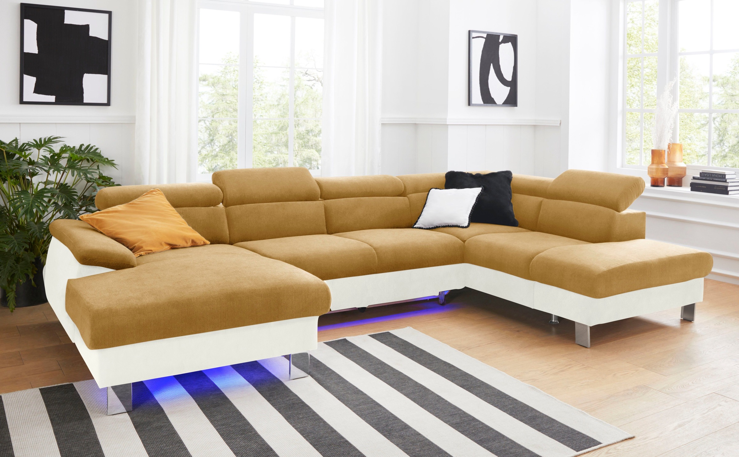 COTTA Polstergarnitur »Komaris U-Form, B: 320 bzw. 100 cm (Set: Wohnlandsch günstig online kaufen