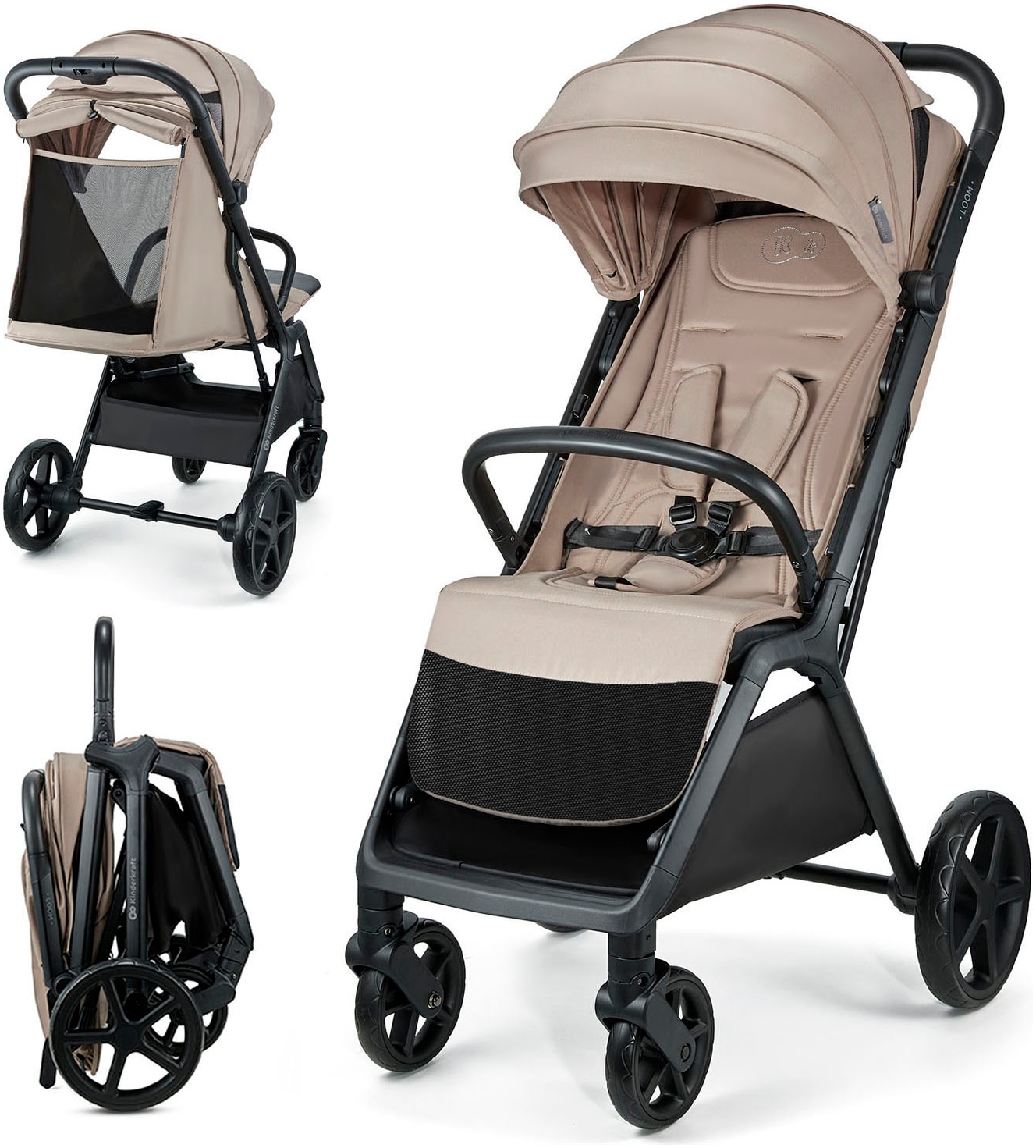 KINDERKRAFT Kinder-Buggy »LOOM« 27 kg beige