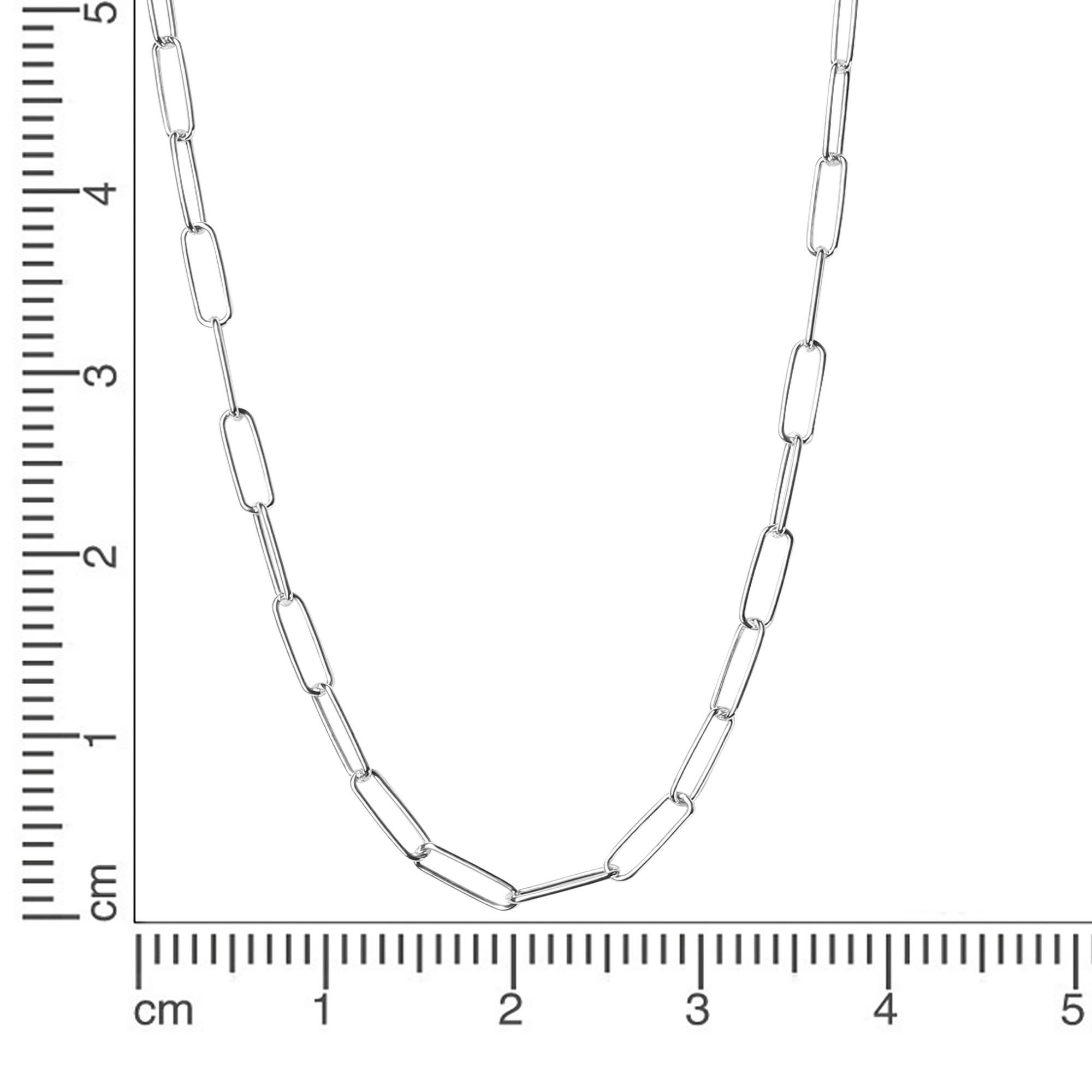 Vivance Collierkettchen »925/- Sterlingsilber weiß Gliederkette glanz 45 cm«