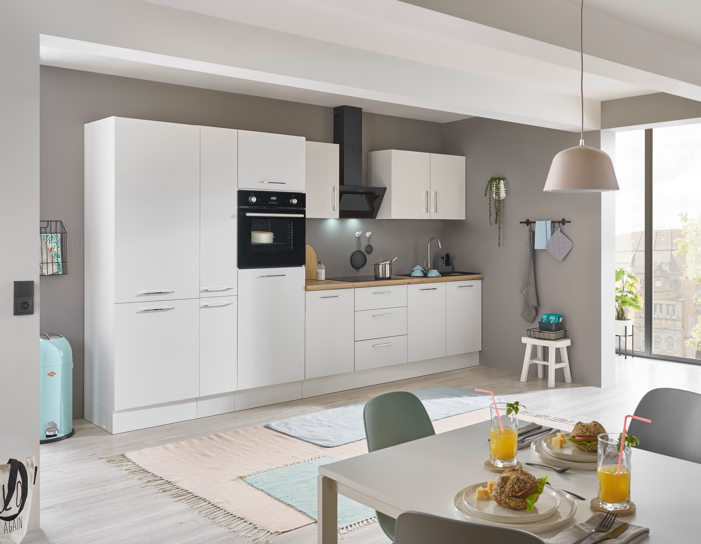 BASIC by Balculina Küchenzeile »Turin«, Breite 360 cm, wahlweise mit E-Geräten