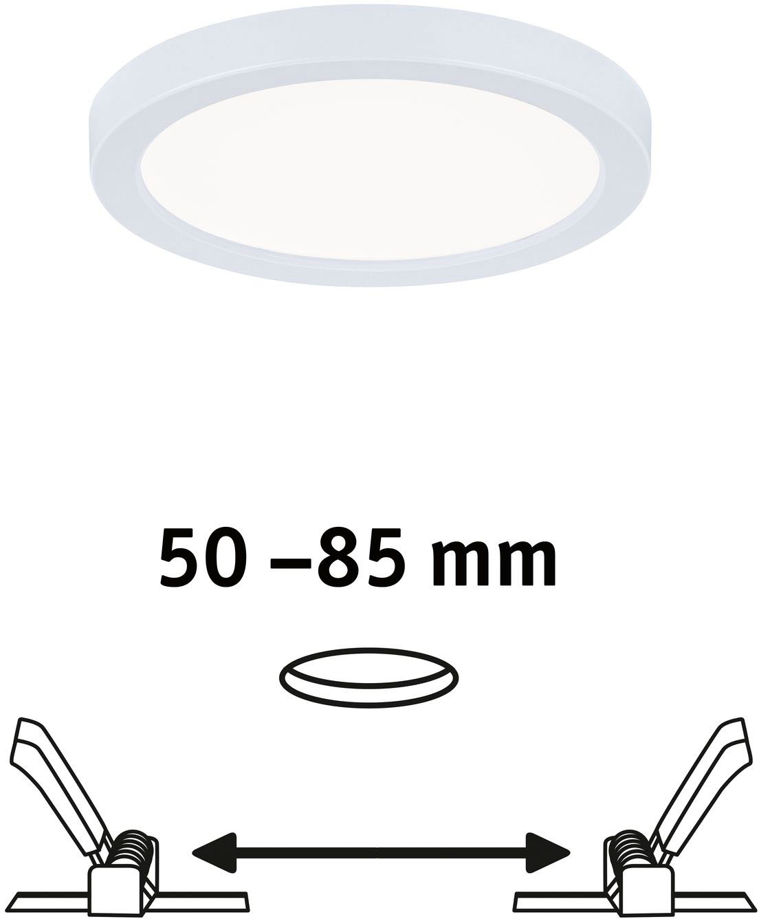 Paulmann LED Bad-Einbauleuchte »Areo«, Schutzart IP44, Ø 11,8 cm, inkl. LED Leuchtmittel