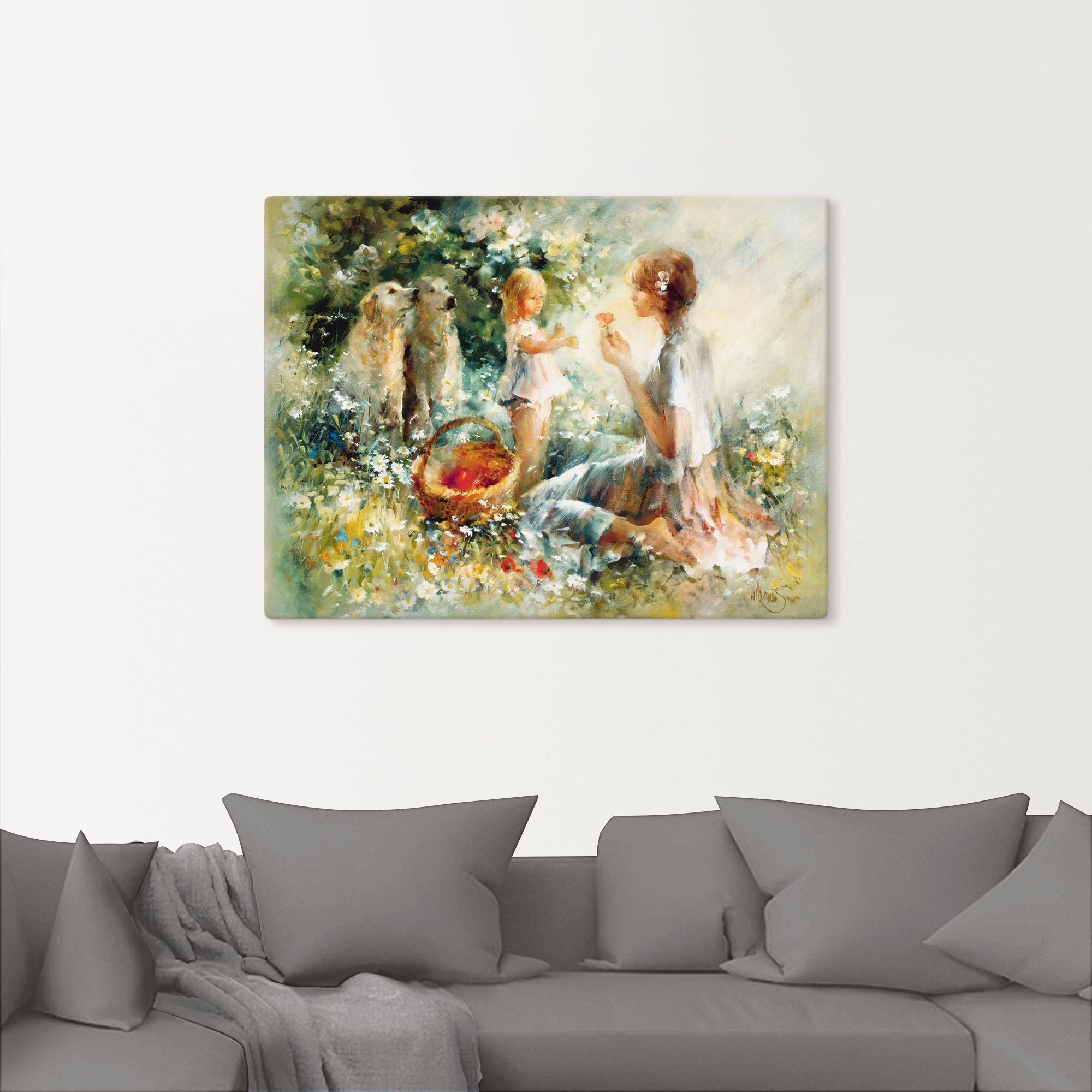 Artland Wandbild "Picknick", Gruppen & Familien, (1 St.), als Leinwandbild, günstig online kaufen