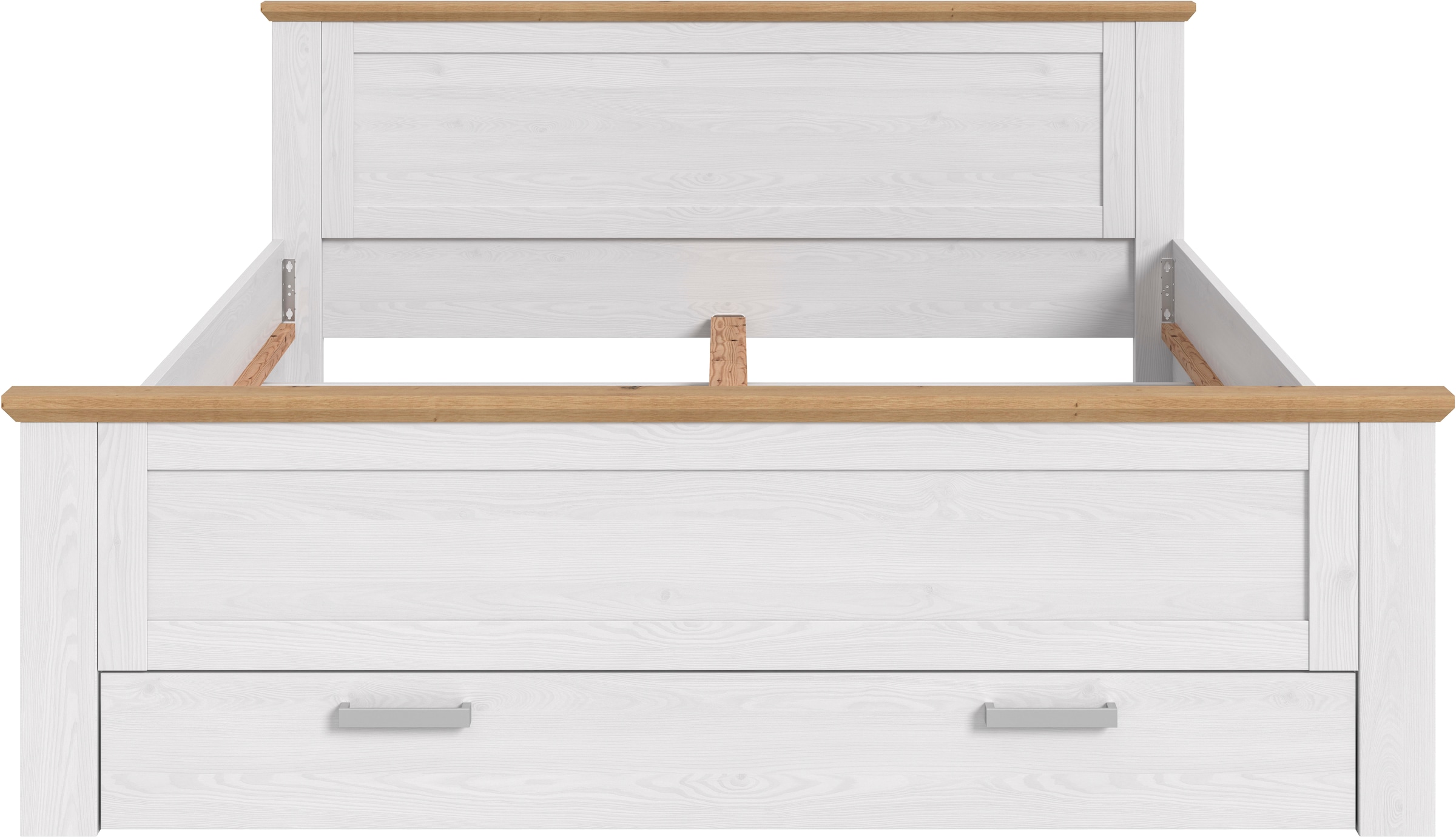 Home affaire Stauraumbett »COSENZA, Breite 189cm, im Landhausstil, 3 Schubkästen« für Matratzen 180x200 cm, viel Stauraum, ohne Matratzen und Lattenrost,  Bett, Kastenbett, Bettgestell, Schlafzimmer, Schlafen
