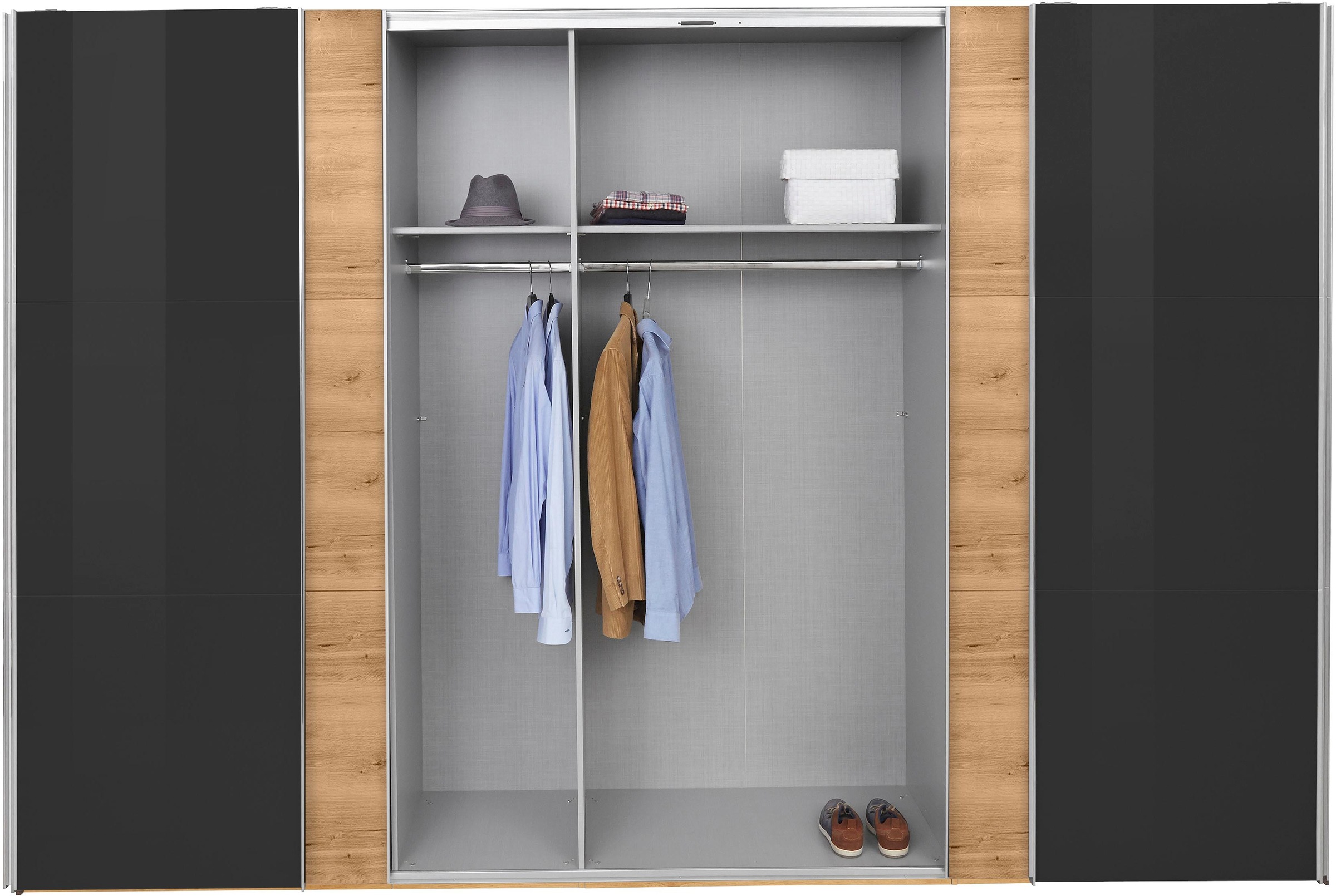Wimex Schwebetürenschrank »Level by fresh to go«, mit Glastüren und Synchronöffnung
