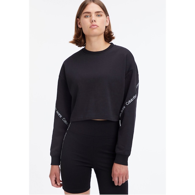 Calvin Klein Jeans Sweatshirt, mit Logo-Tape Applikationen online kaufen