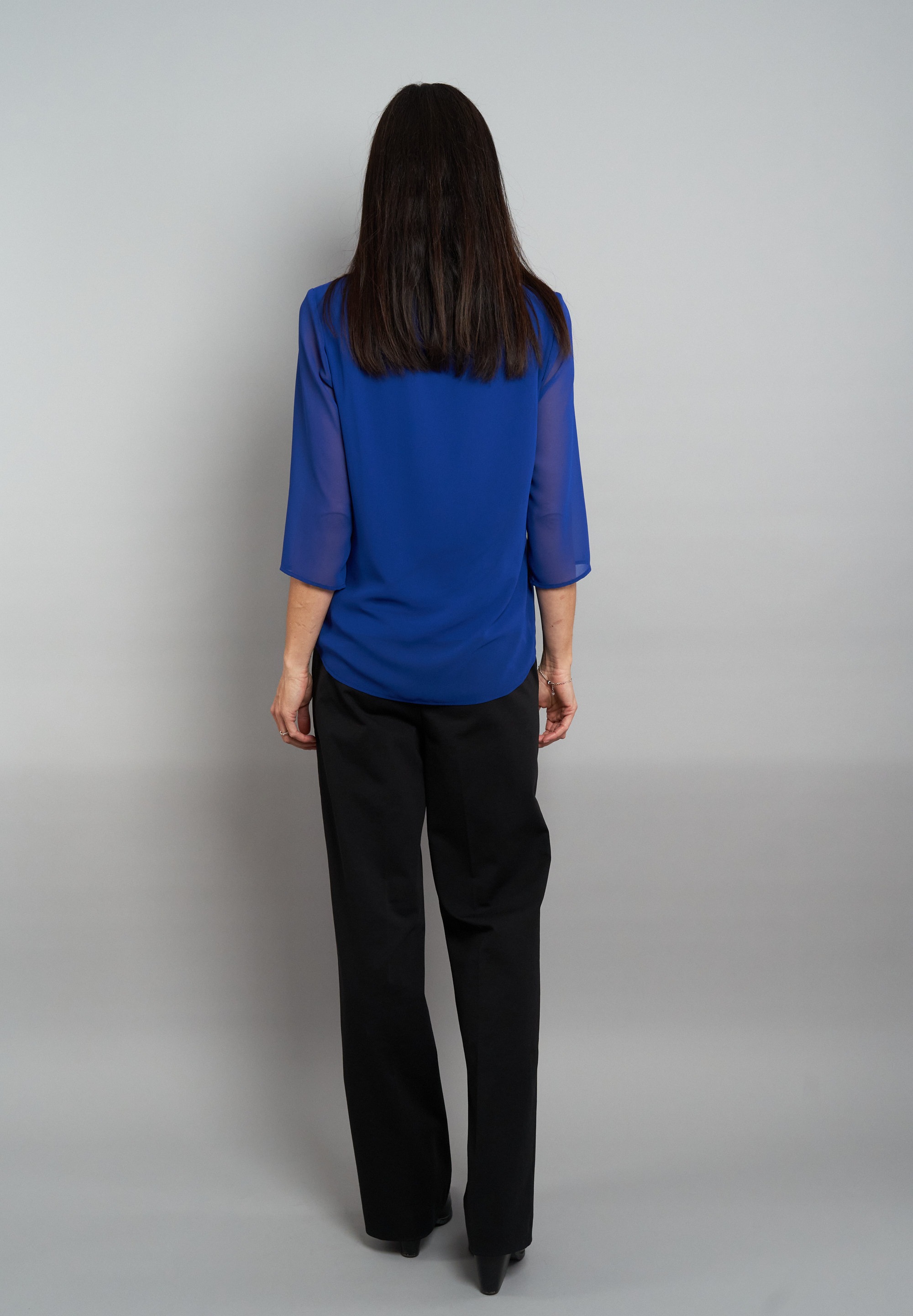 Seidel Moden Chiffonbluse, mit 3/4-Armen und in Doppel-Layer-Optik