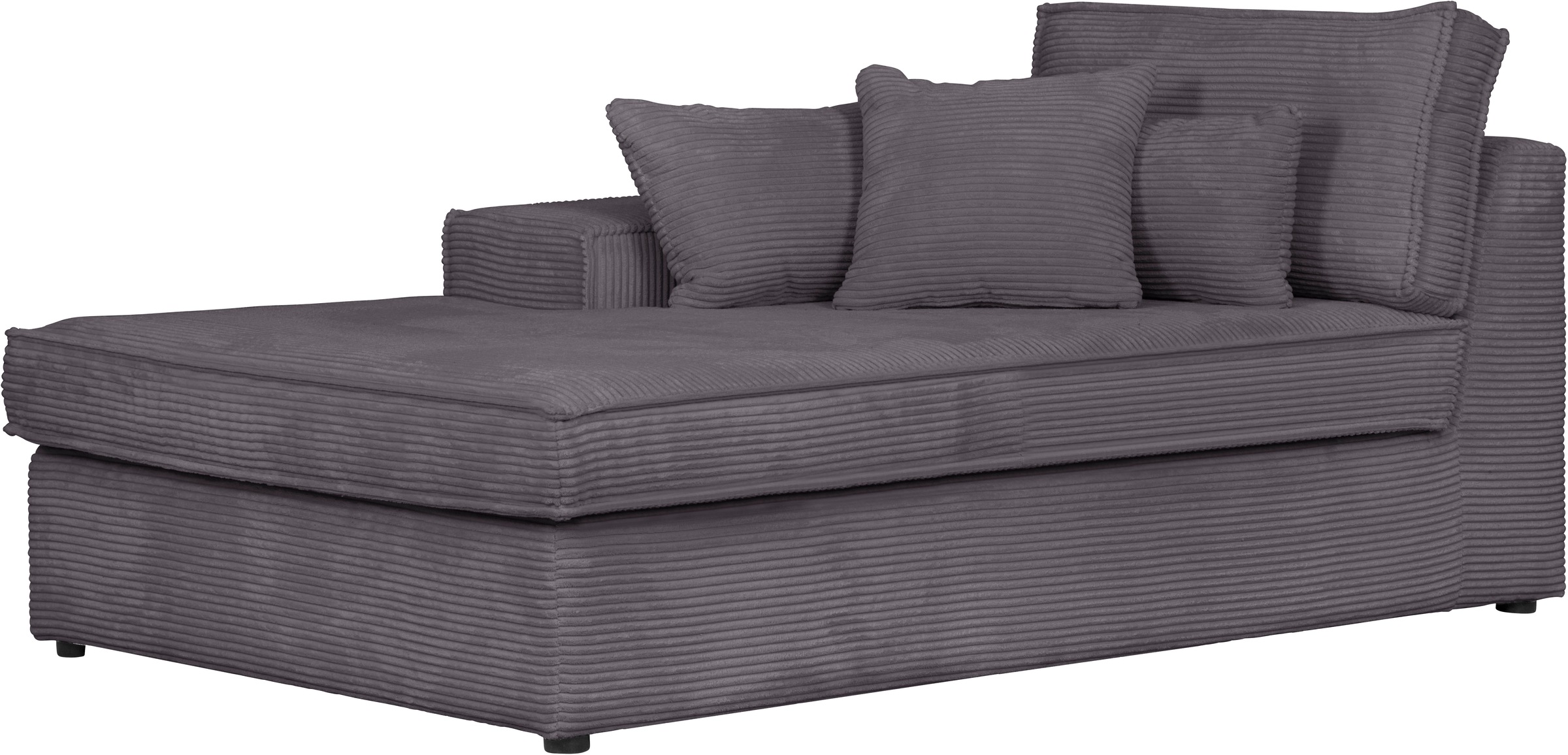 Ottomane OTTO HOME "Enid", grau, B:130cm H:75cm