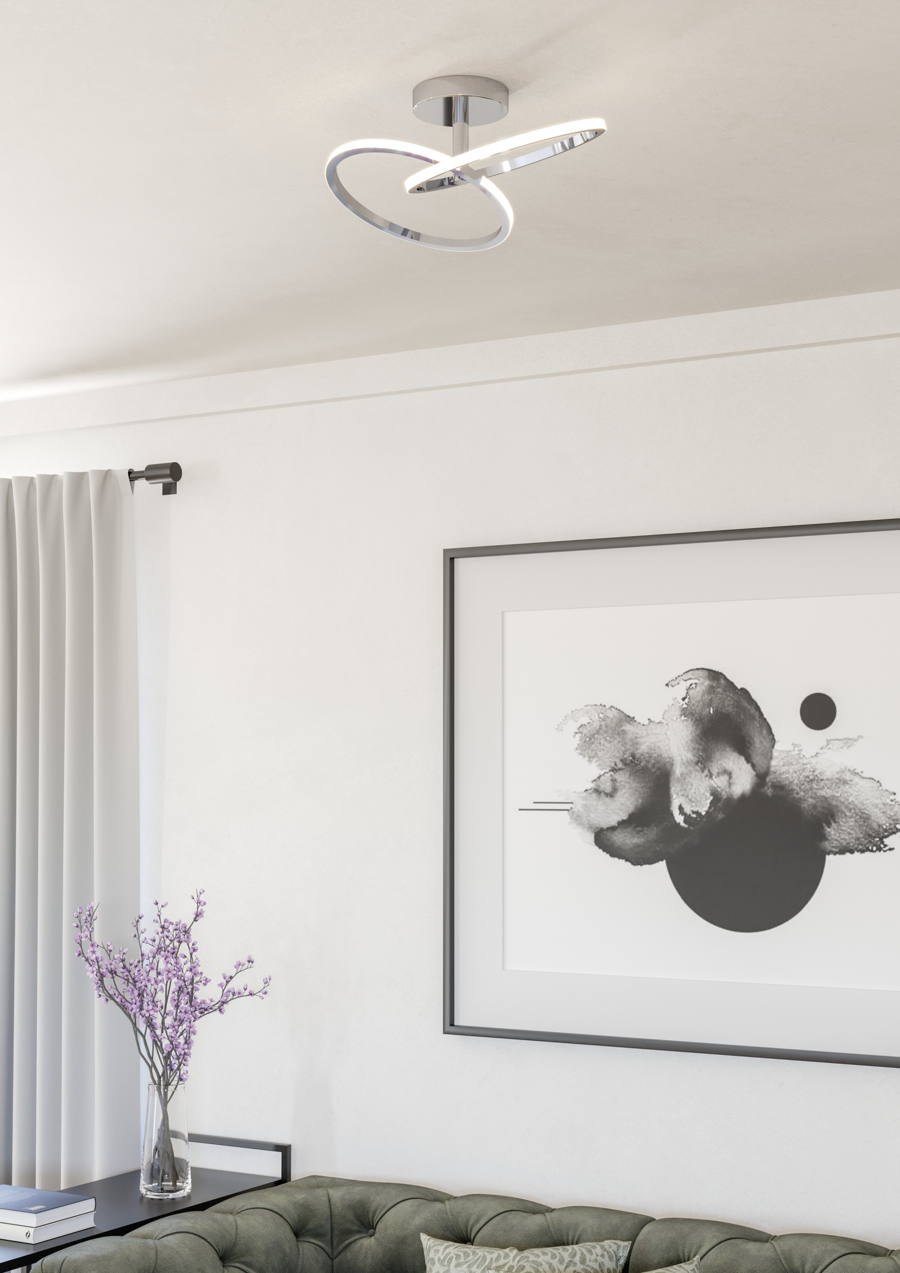 EGLO Deckenleuchte »CONGIUNTI Deckenlampe - Stahl - LED - 12W - IP20« LED-M günstig online kaufen