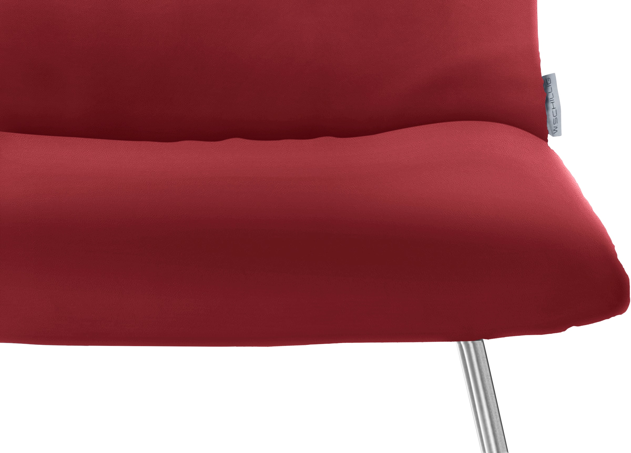 W.SCHILLIG Polsterstuhl »jakob«, Longlife Xtra-Leder Z59, mit Drahtrohrgestell in Chrom glänzend
