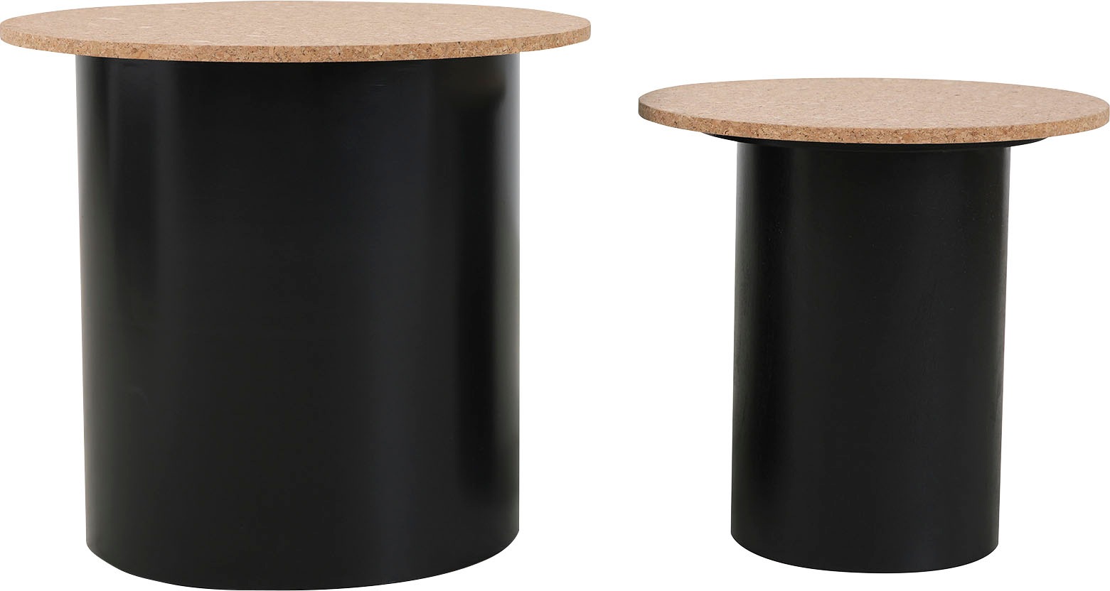 Home affaire Beistelltisch Set, 2 Stk. tlg. Ablagefläche aus Kork günstig online kaufen