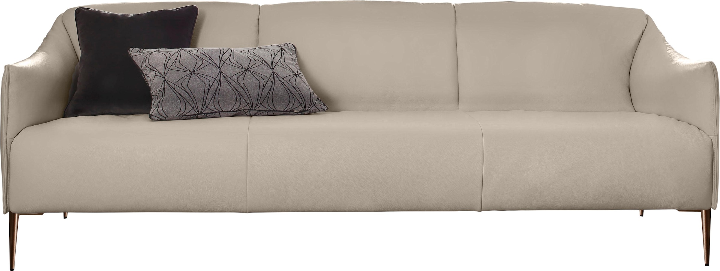 W.SCHILLIG 3-Sitzer »sally« mit Metallfüßen in Bronze pulverbeschichtet, Breite 224 cm