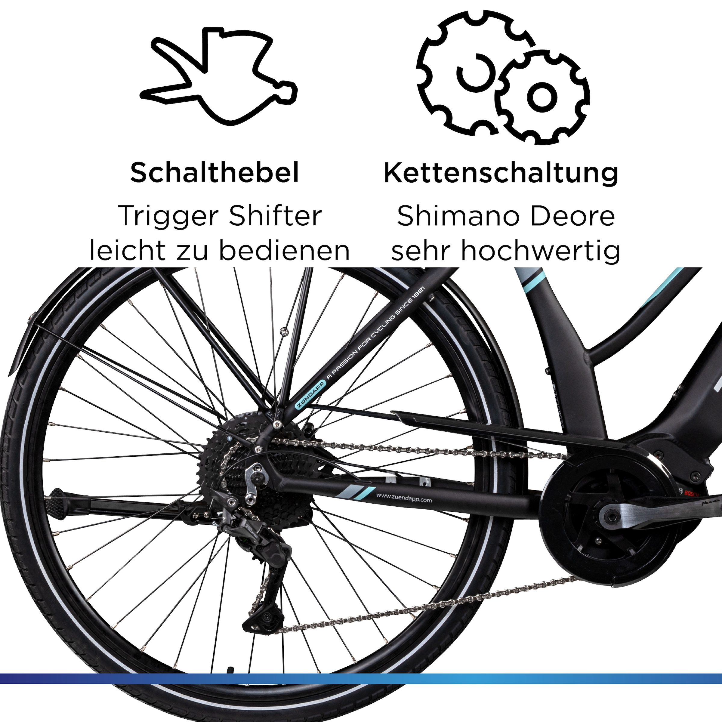 Zündapp E-Bike »X400«, 11 Gang, Shimano, Deore XT, Mittelmotor 250 W, Pedelec, Elektrofahrrad für Damen u. Herren
