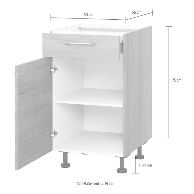 Express Küchen Unterschrank »Trea US50«, mit einem Auszug und einer Tür,  Einlegeboden, Breite 50 cm, Höhe 75 cm auf Raten kaufen