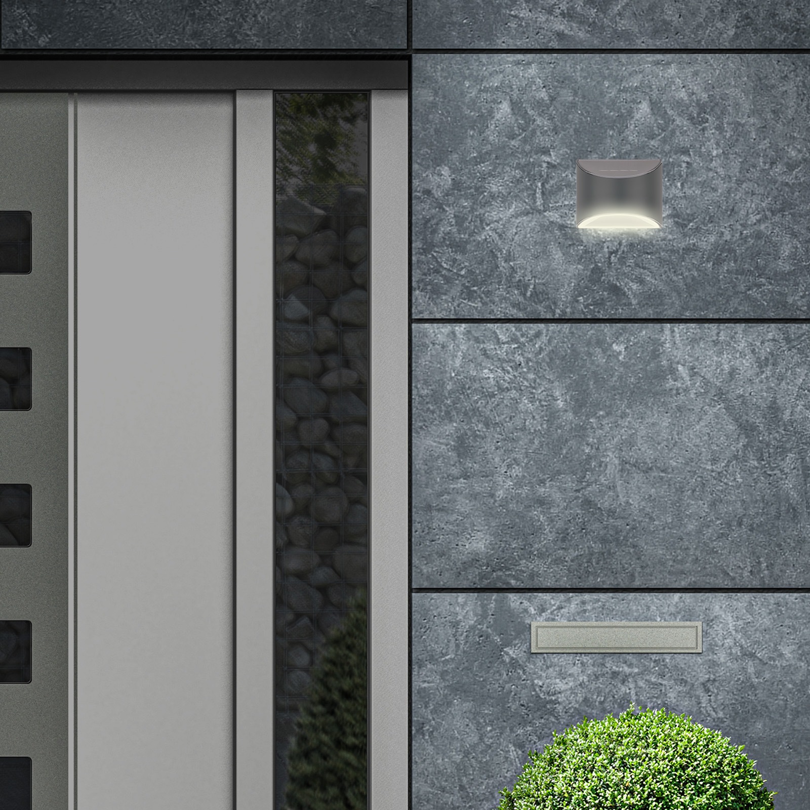 Briloner Leuchten LED Wandleuchte »LED Wand-Solarleuchte, anthrazit, 4xLED« günstig online kaufen