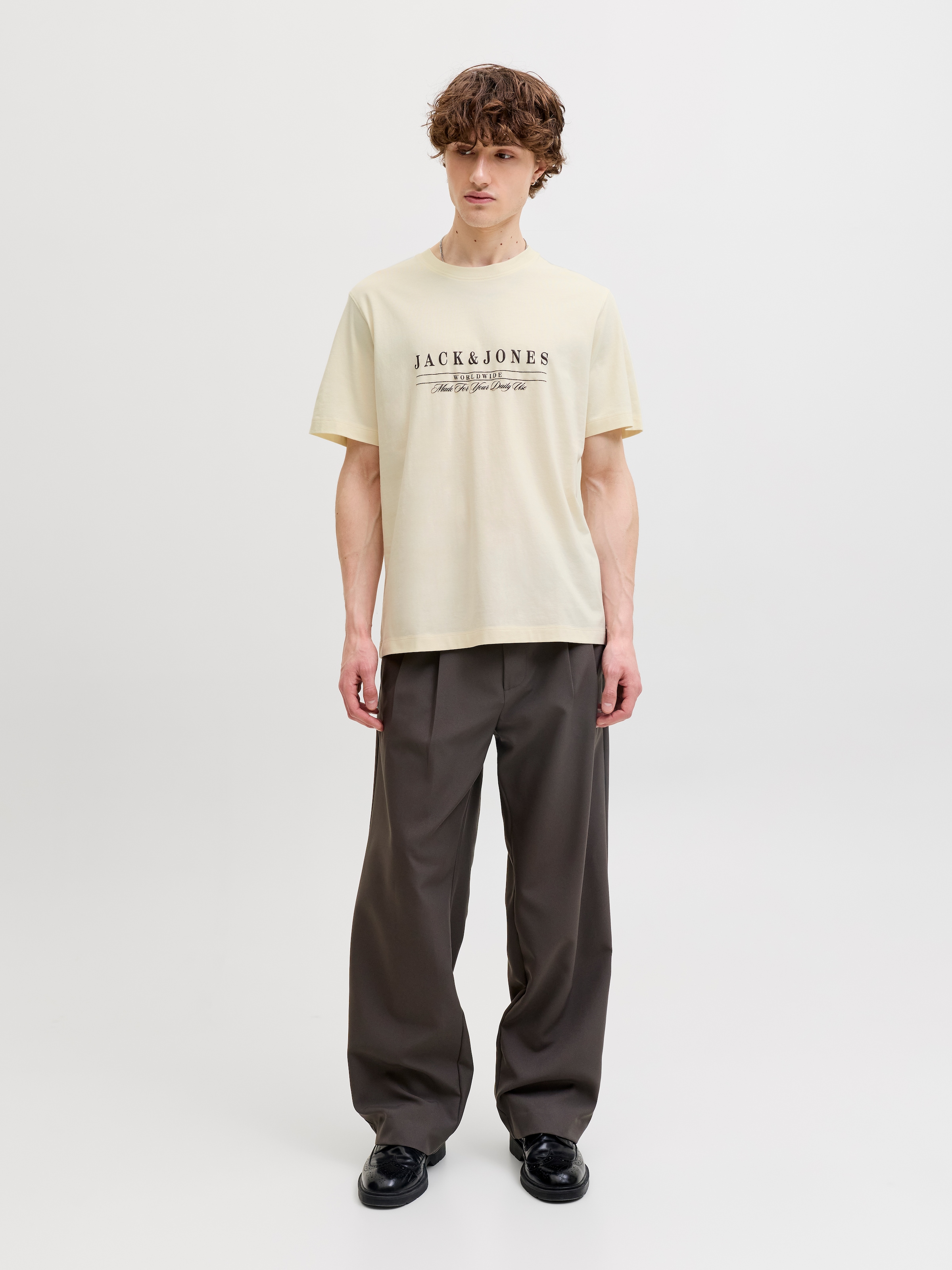 Jack & Jones T-Shirt »JORSAVONA BRANDING TEE SS CN STYD SS26« Baumwolle, relaxed fit