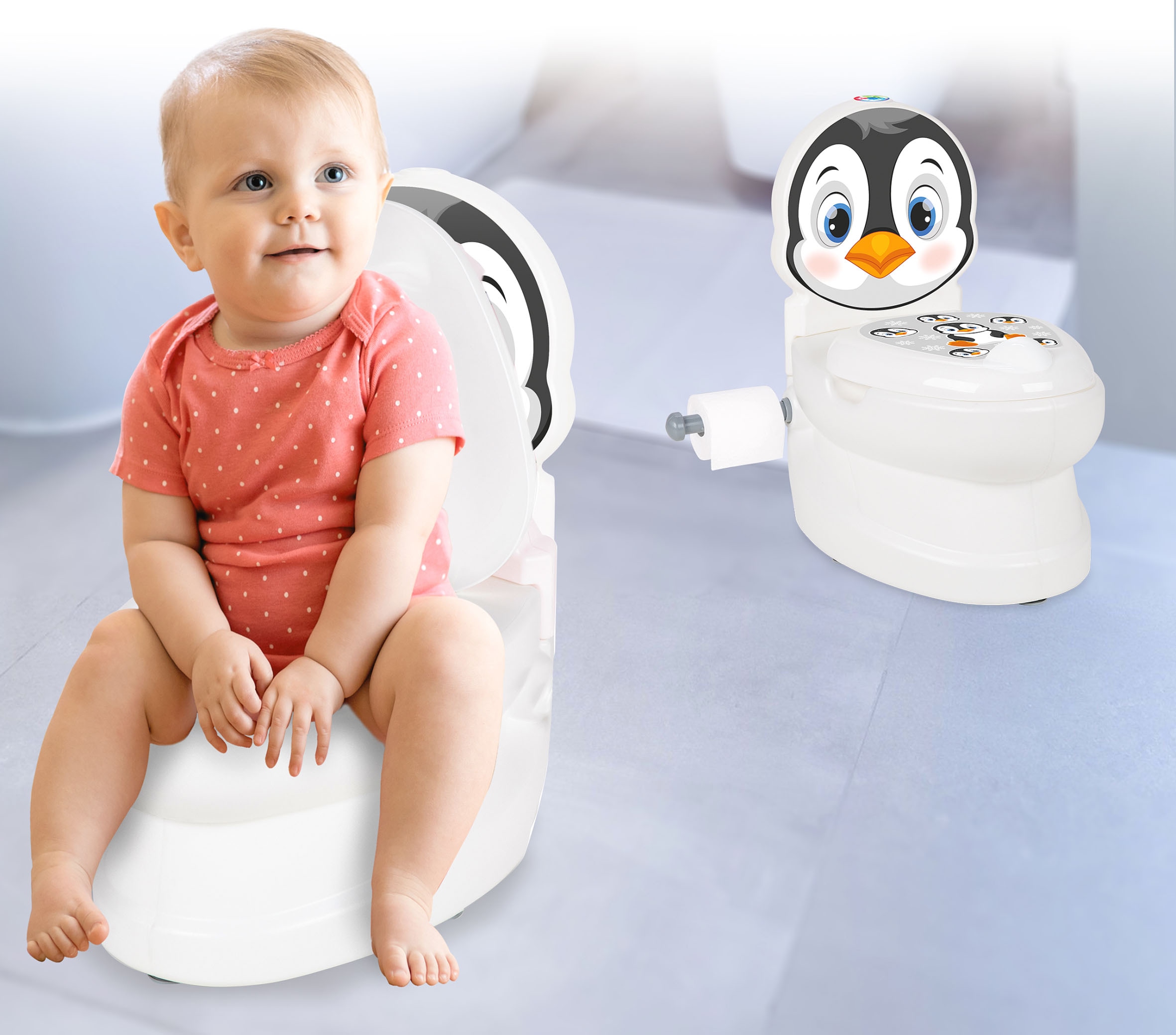 Jamara Toilettentrainer »Meine kleine Toilette, Pinguin«, mit Licht und Sound