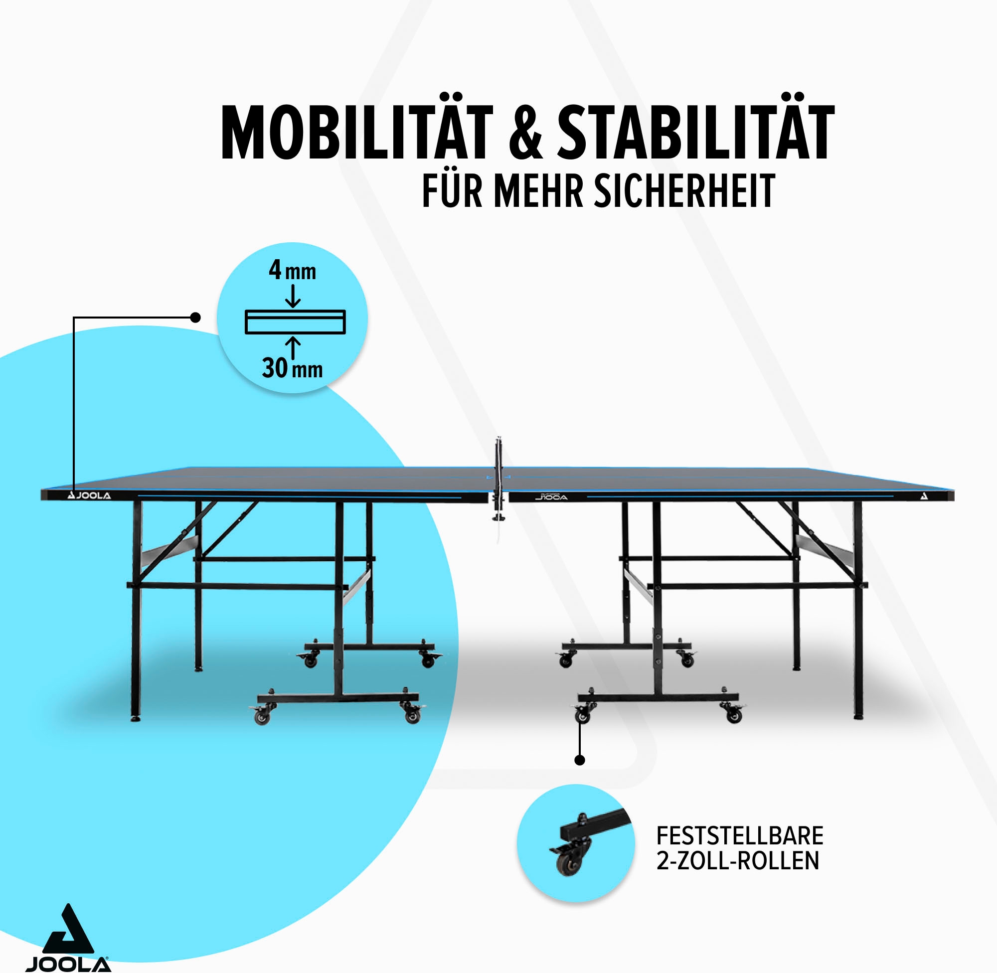 Joola Tischtennisplatte »Outdoor J100A«, (Packung), wetterfest, klappbares Untergestell, inkl. Netz