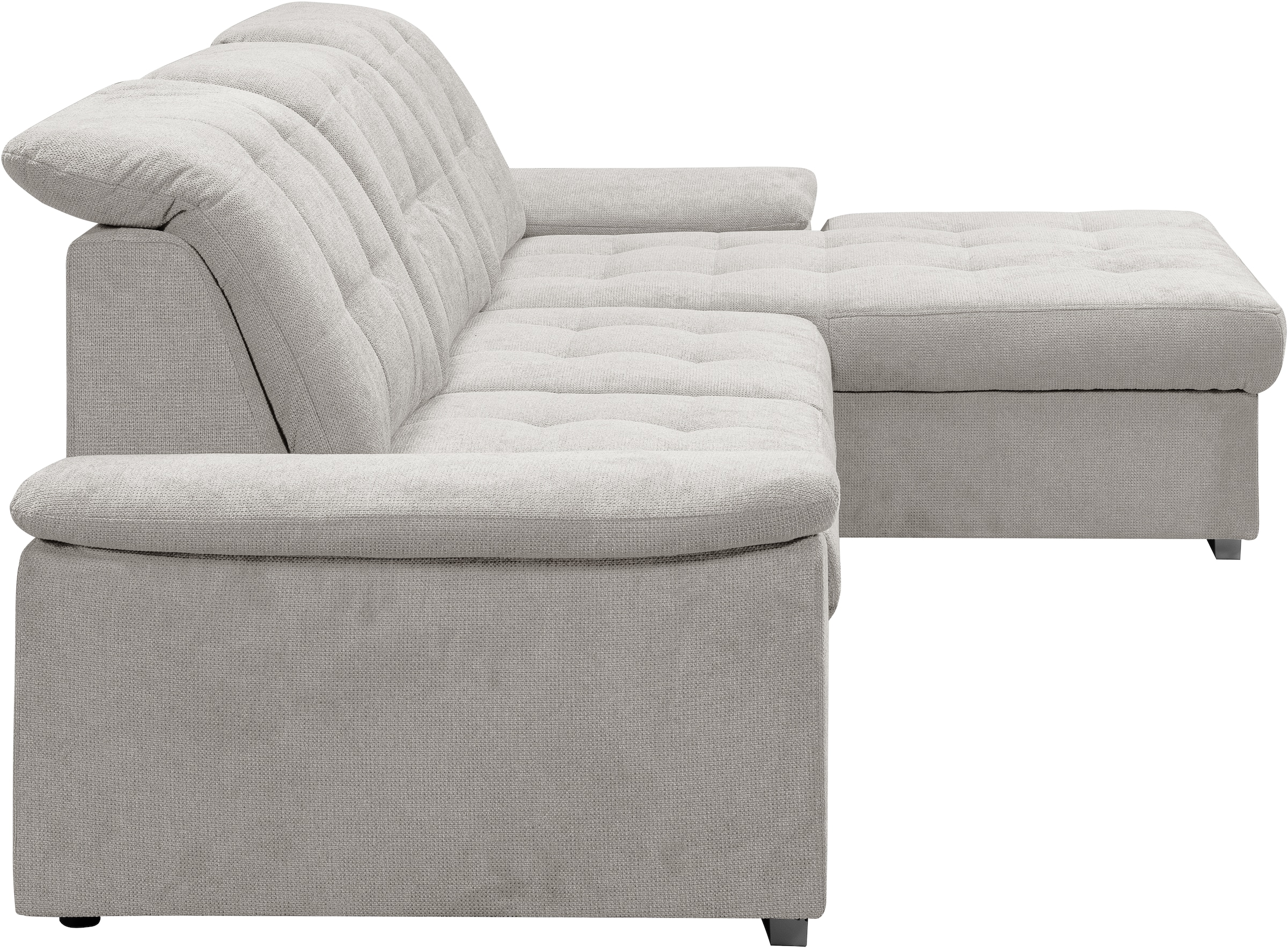 WERK2 Ecksofa Carmen, Sofa, Eckcouch mit Schlaffunktion, Bettkasten und Sitztiefenverstellung