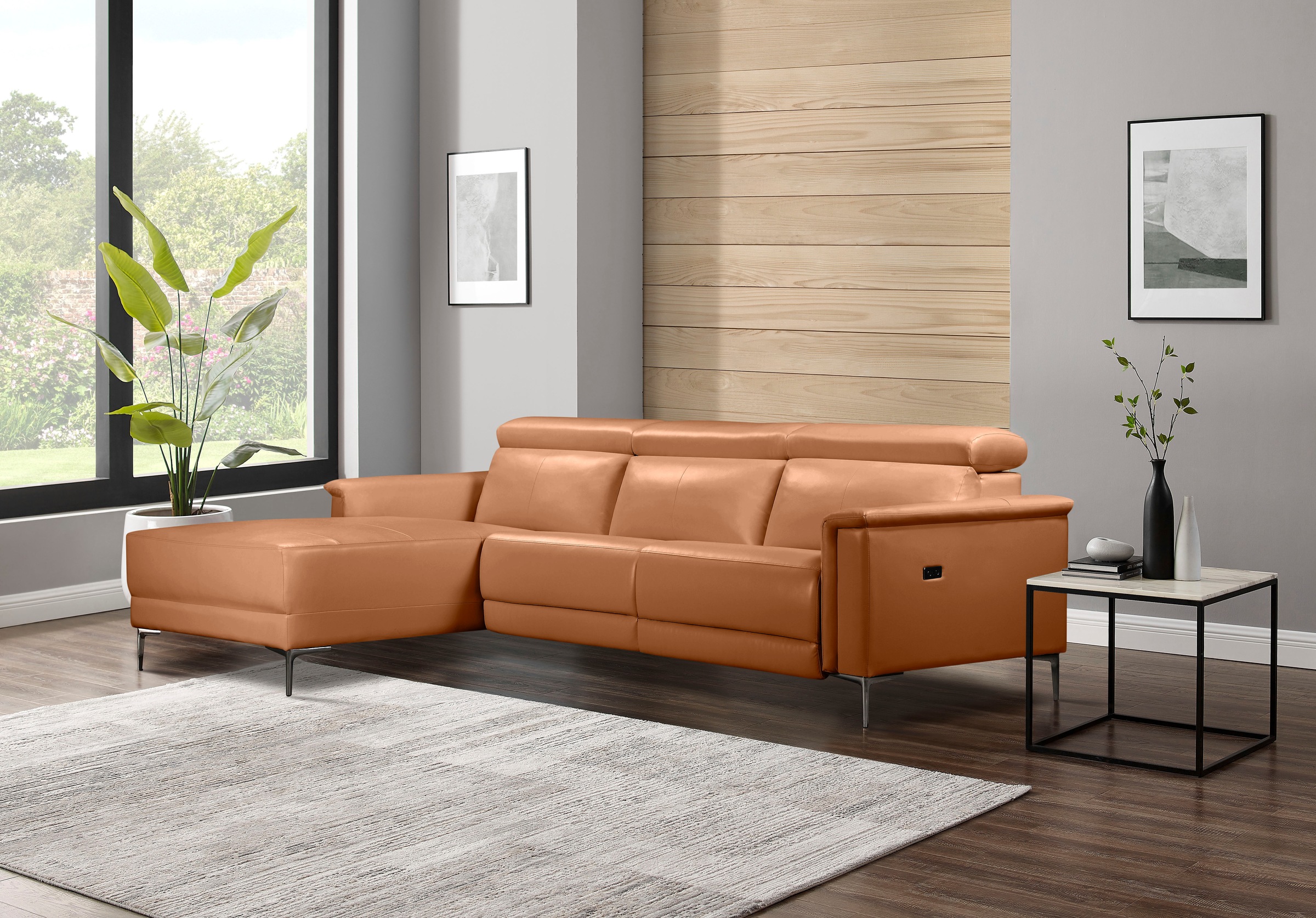 Places of Style Ecksofa Lund, mit man. o. elektr. Relaxfunktion und USB/ Kopfteilverstellung