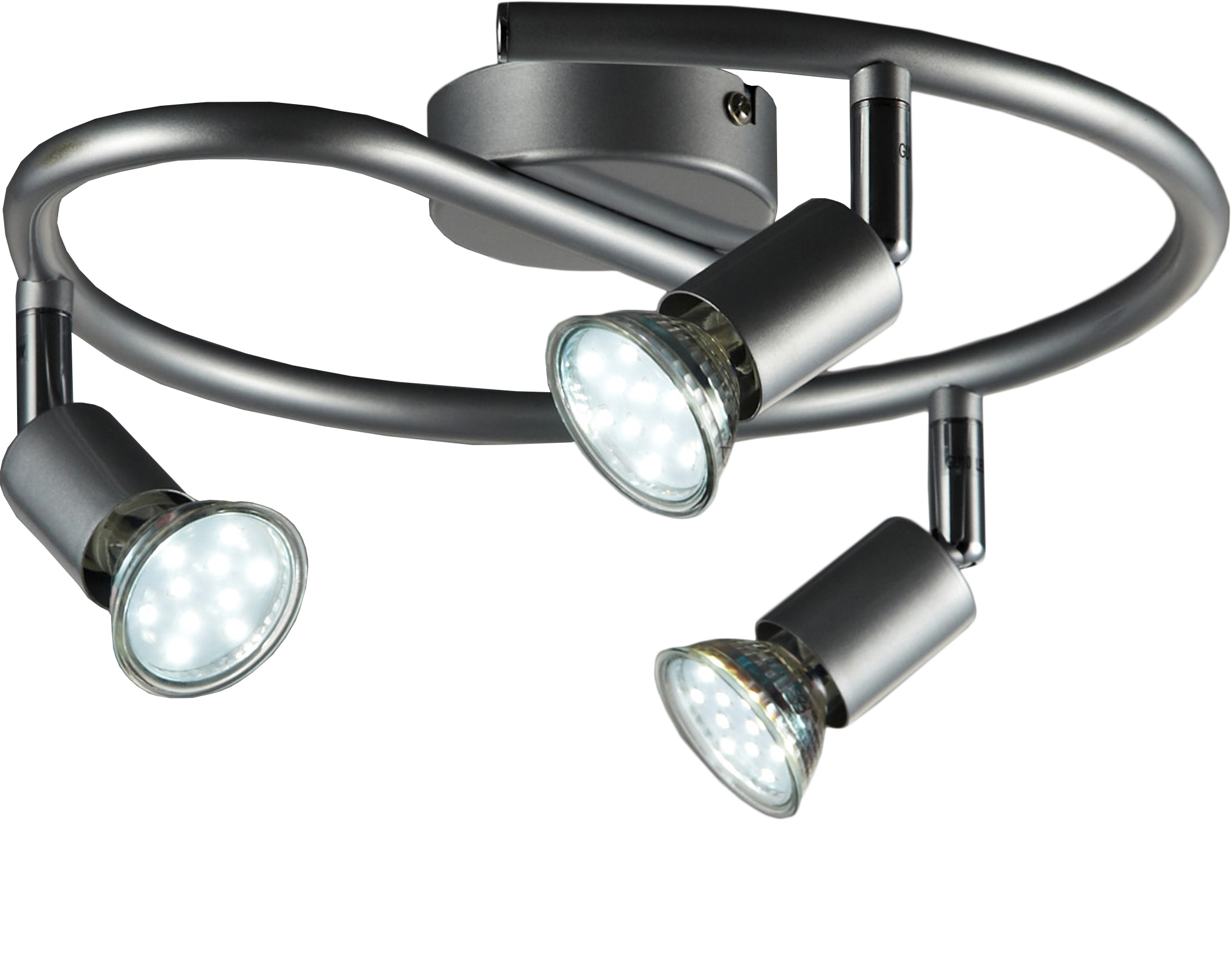 B.K.Licht LED Deckenspots, 3 flammig-flammig, LED Deckenleuchte Deckenlampe, schwenkbar, 3 x 3 Watt 250 Lumen 3.000K